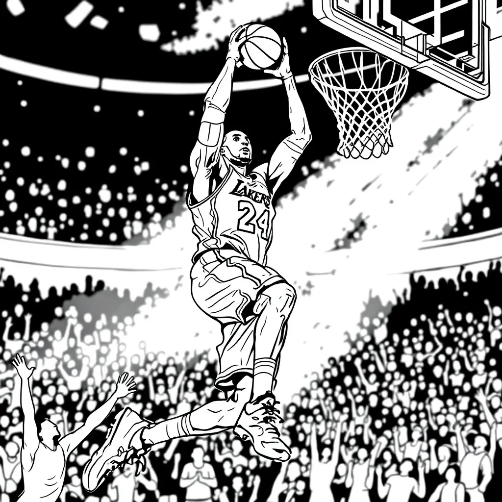 kobe bryant coloring pages