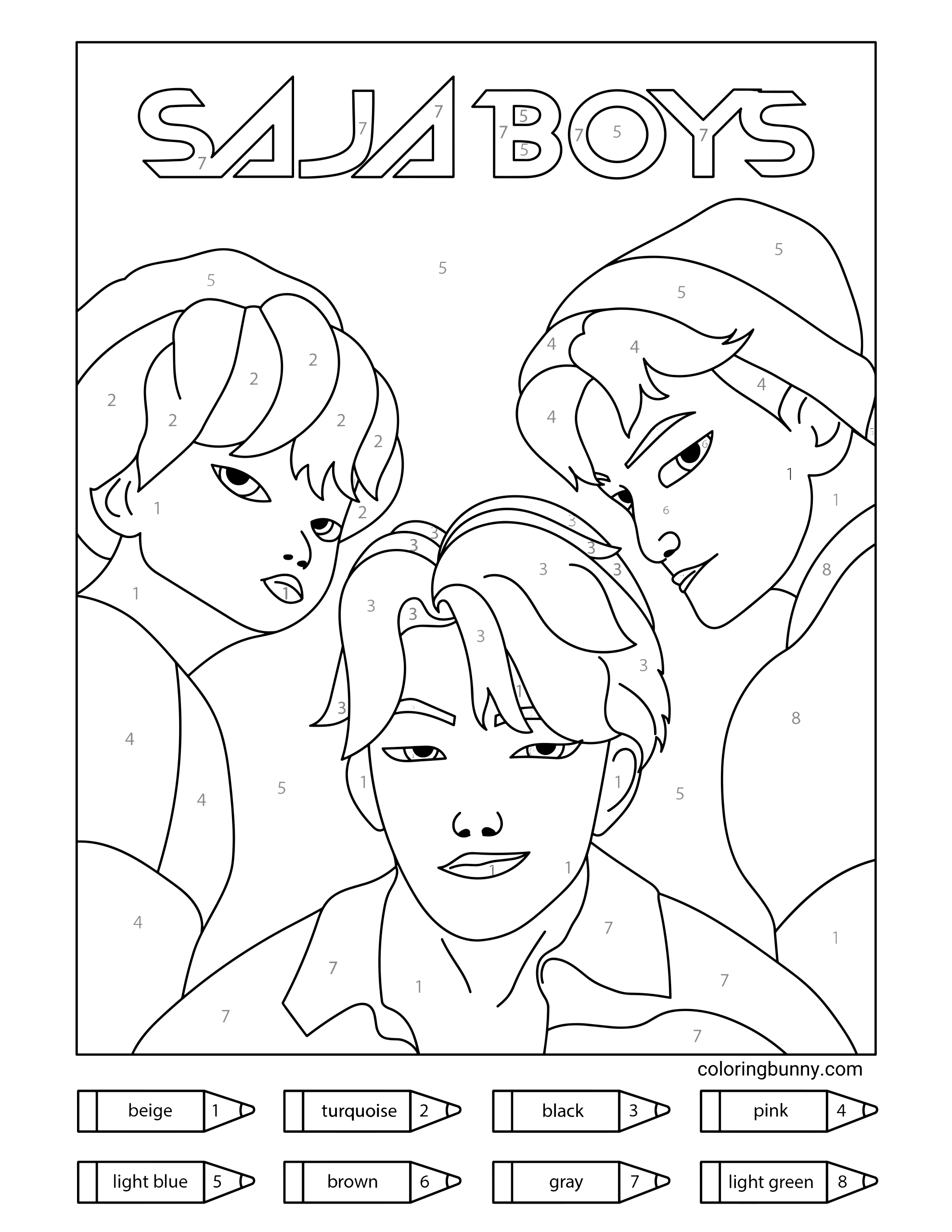 KPop Demon Hunters Coloring Pages 104 Free Printable PDFs 