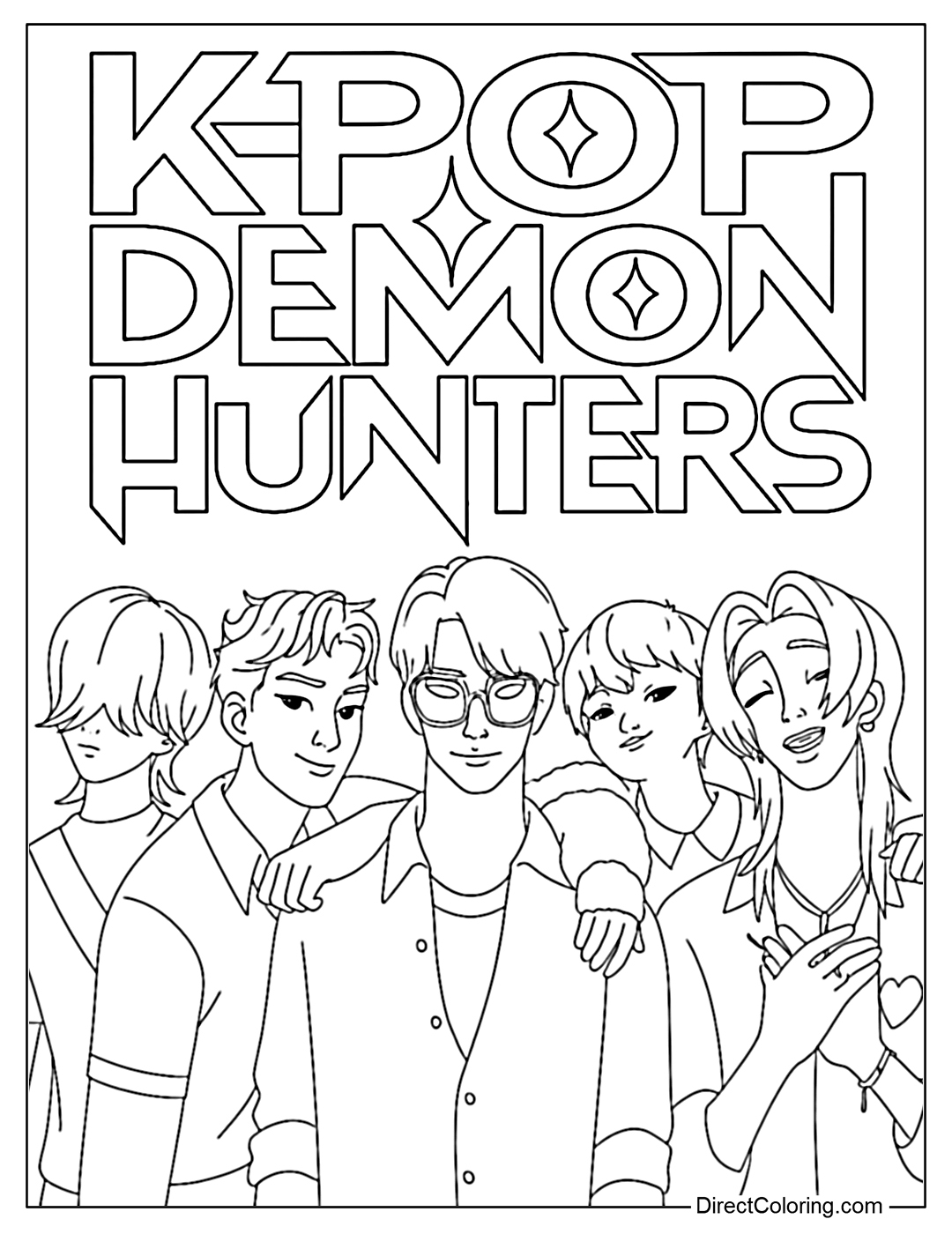 KPop Demon Hunters Coloring Pages Free PDF To Download And Print KPop Demon Hunters Coloring Pages Free PDF To Download And Print