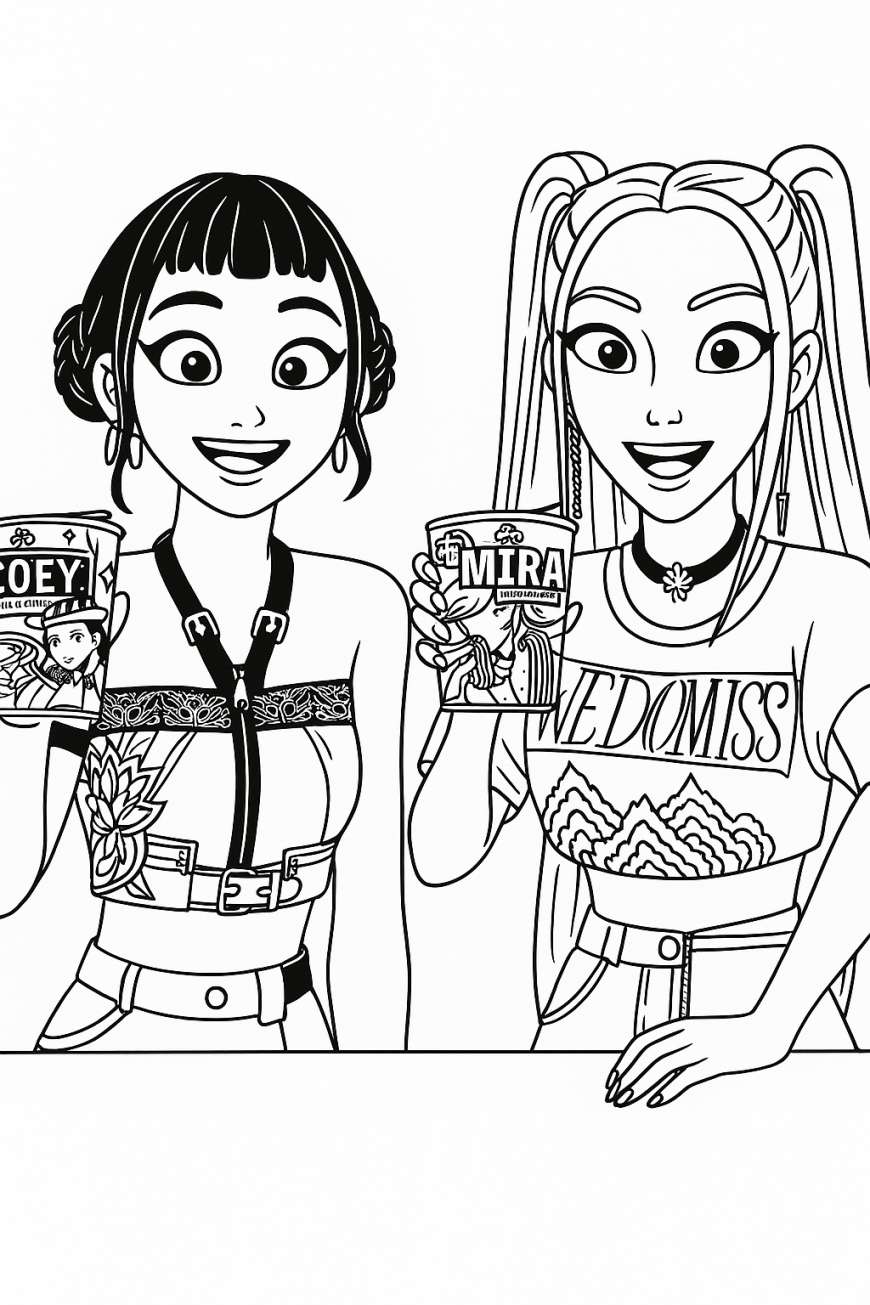 KPop Demon Hunters Coloring Pages YouLoveIt