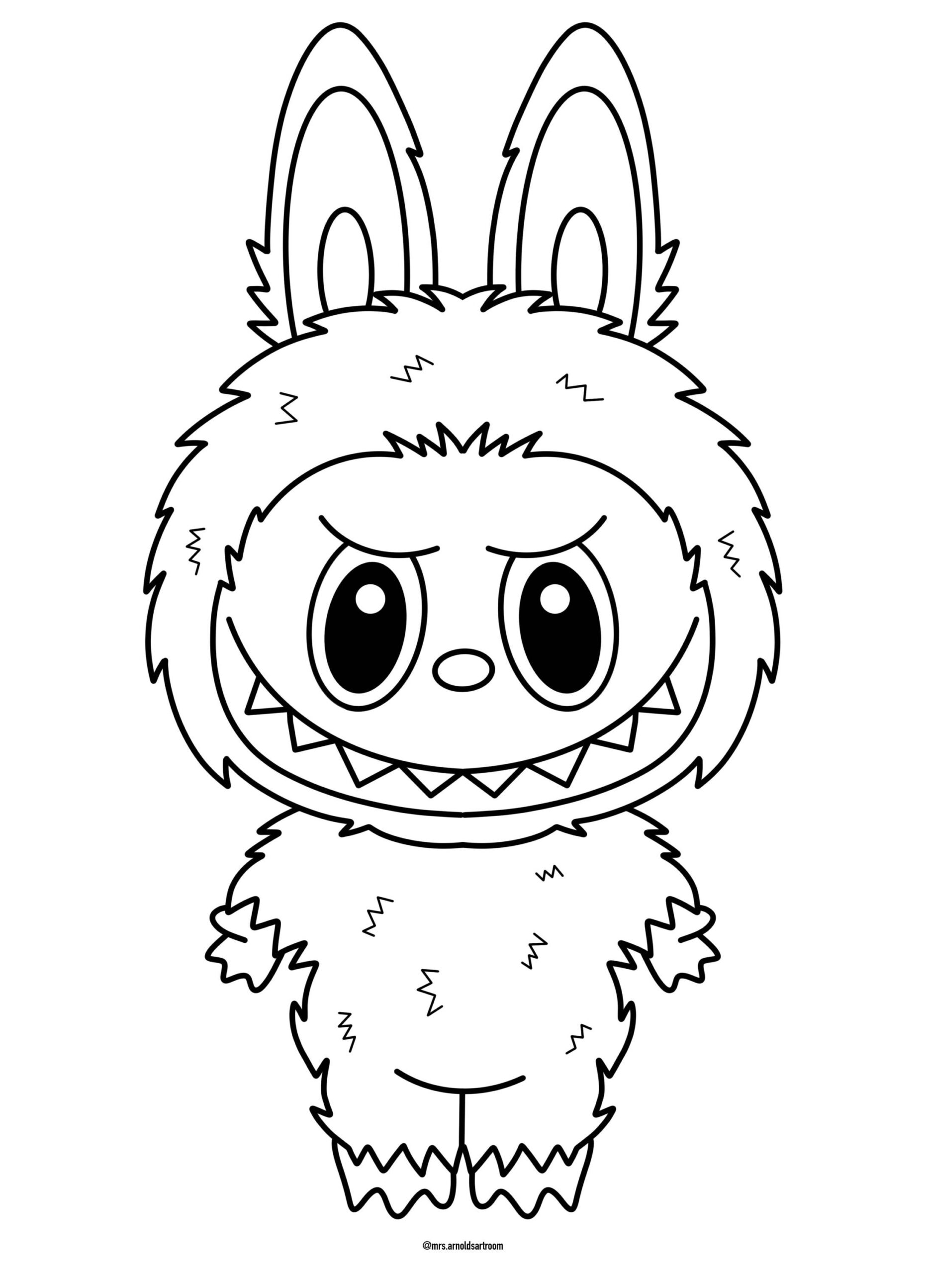coloring pages labubu cristmas
