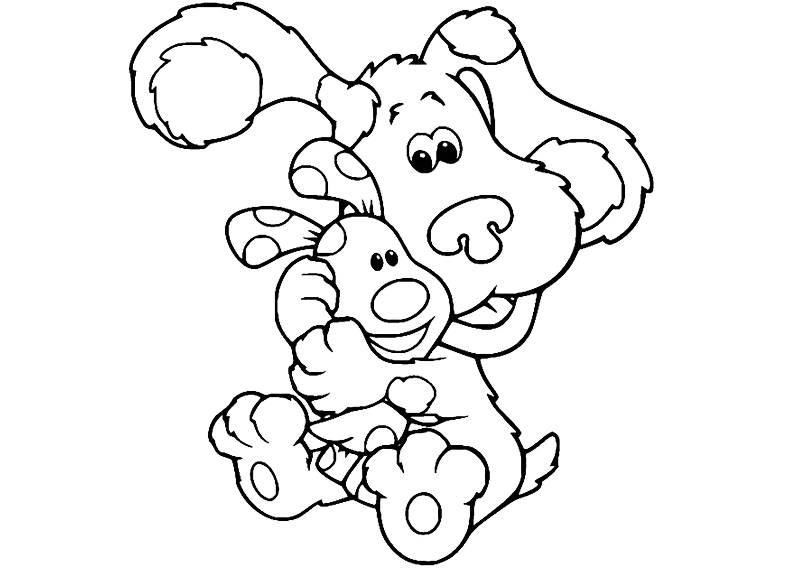 Large And Small Dog Blue s Clues Coloring Pages