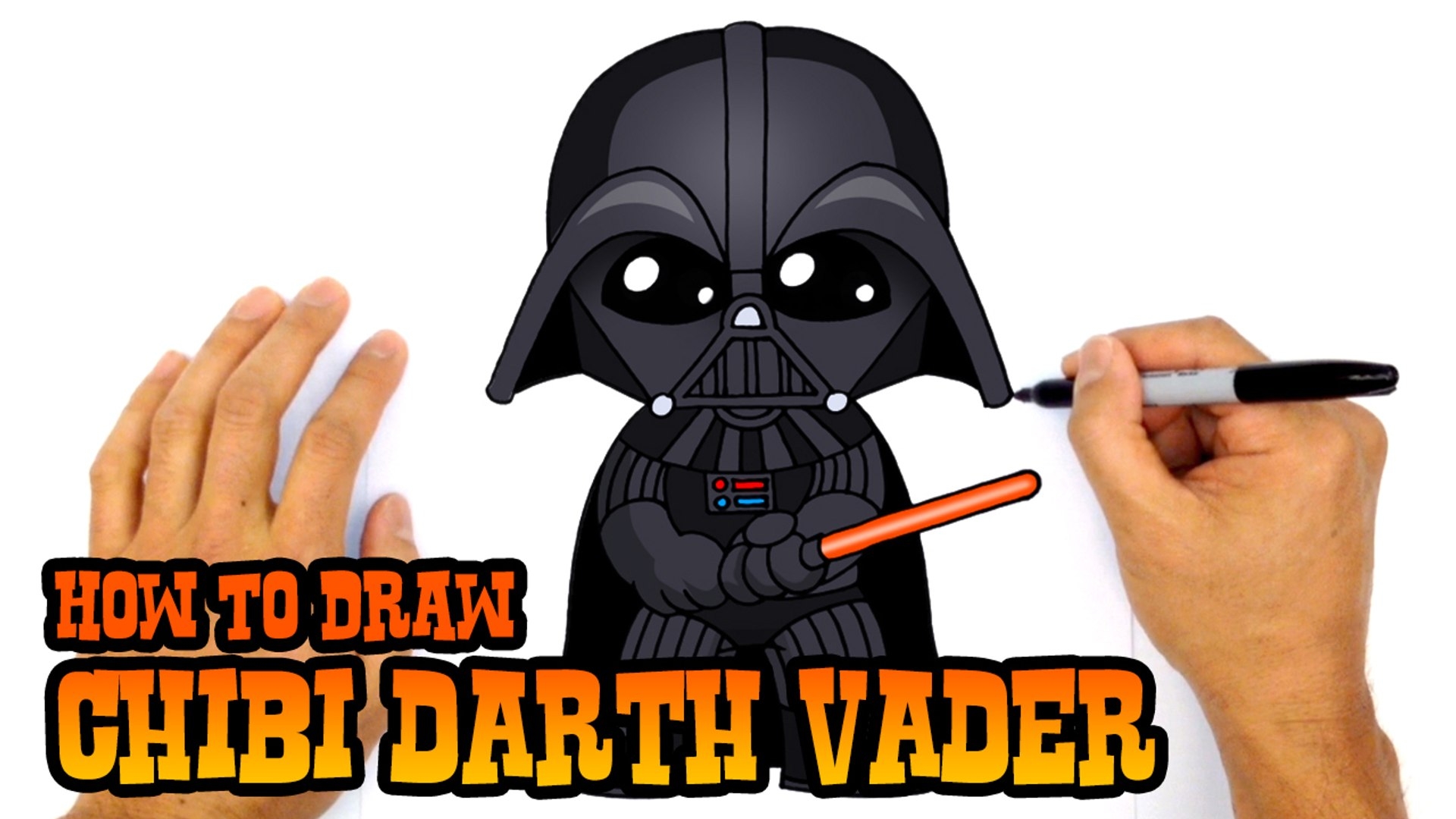 Learn How To Draw Chibi Darth Vader Star Wars Step By Step Lesson Video Dailymotion
