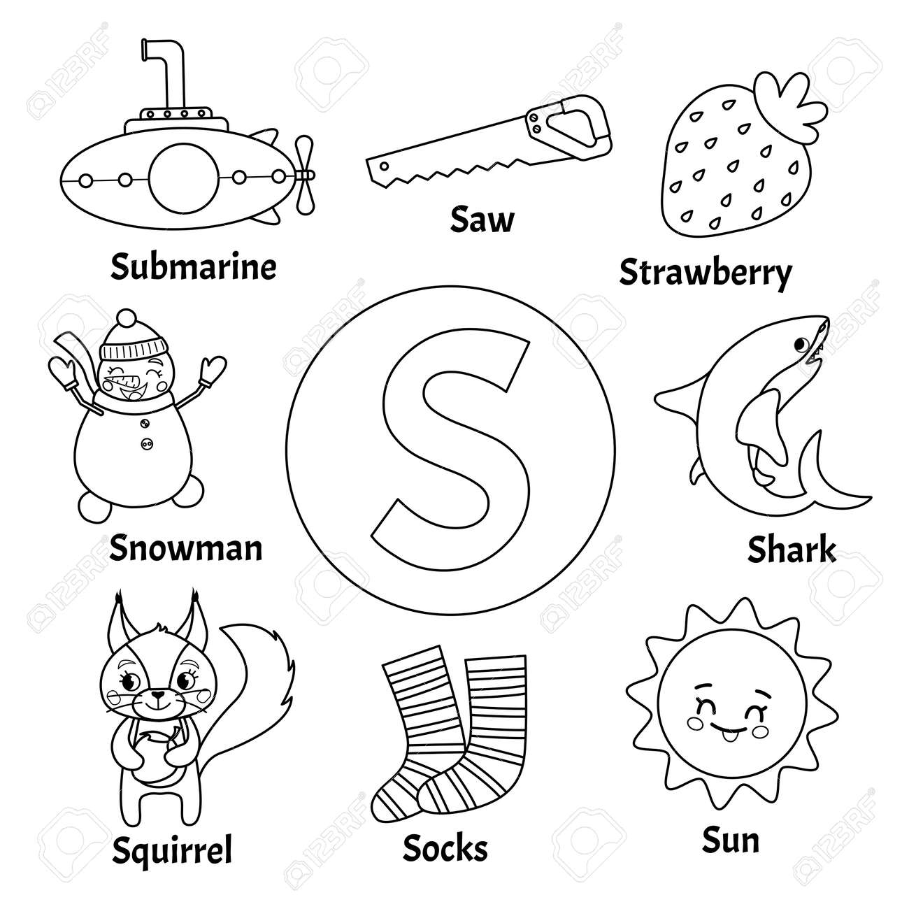 letter s coloring page letter s coloring page