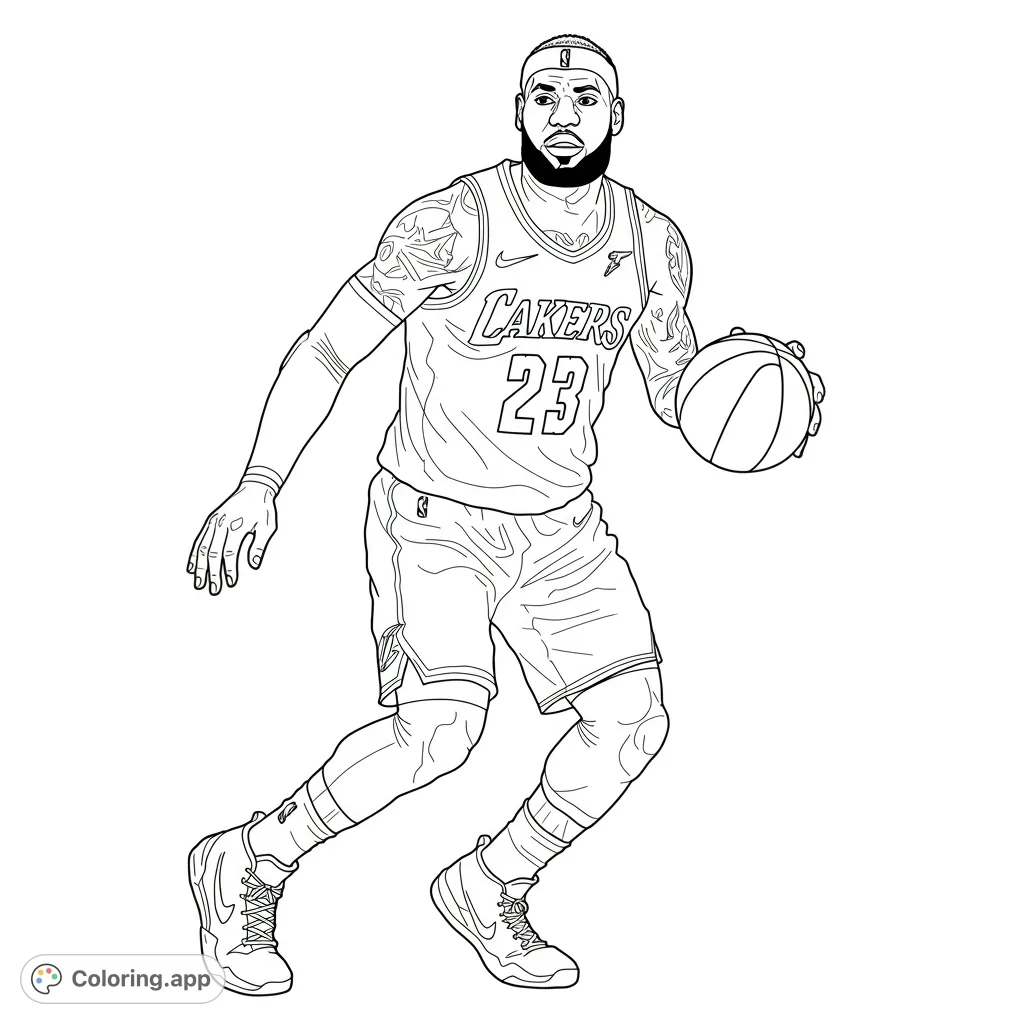 Lebron Coloring Pages Coloring app