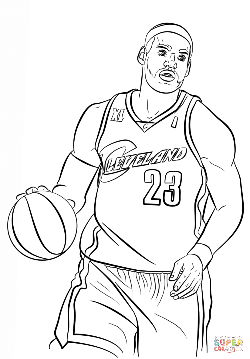 LeBron James Coloring Page Free Printable LeBron James Coloring Page Free Printable