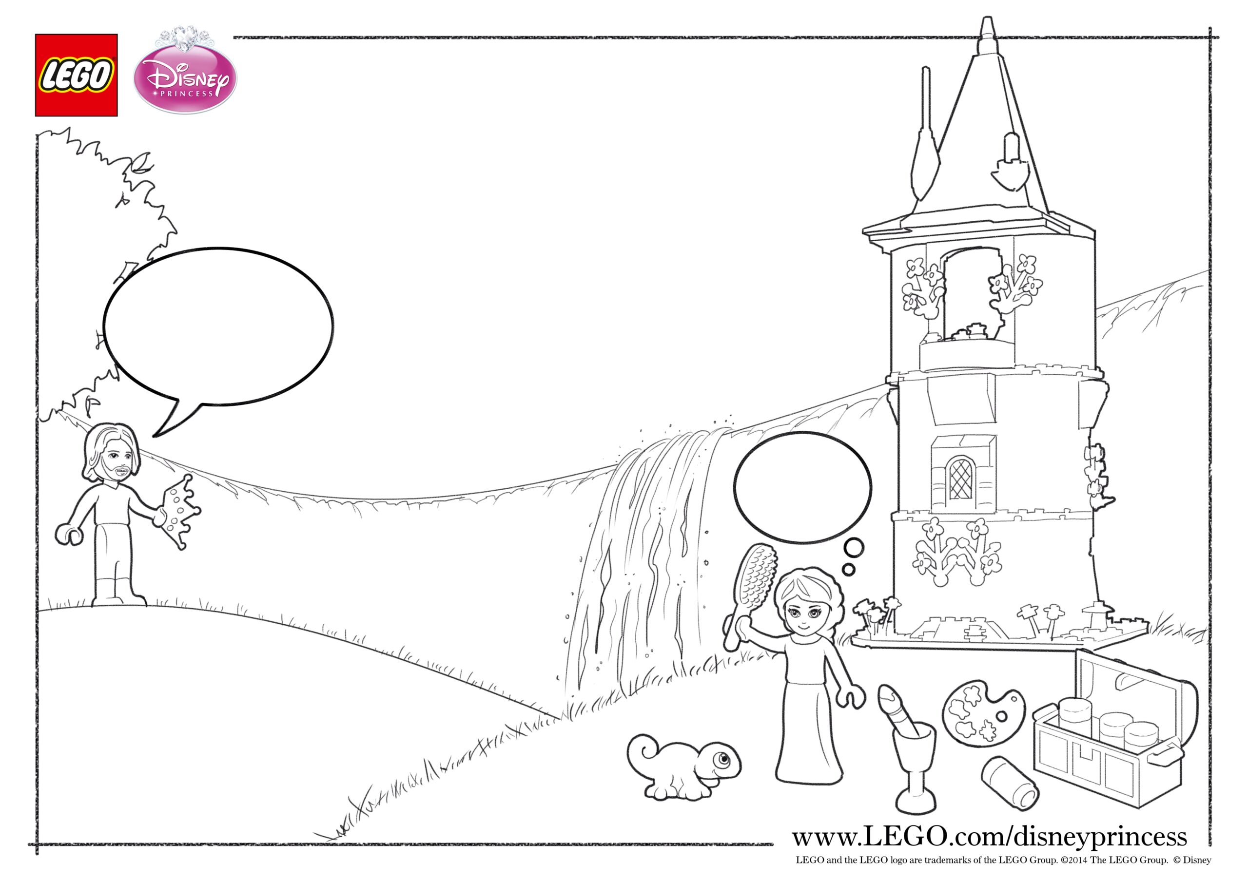 LEGO Disney Princess Coloring Pages The Family Brick