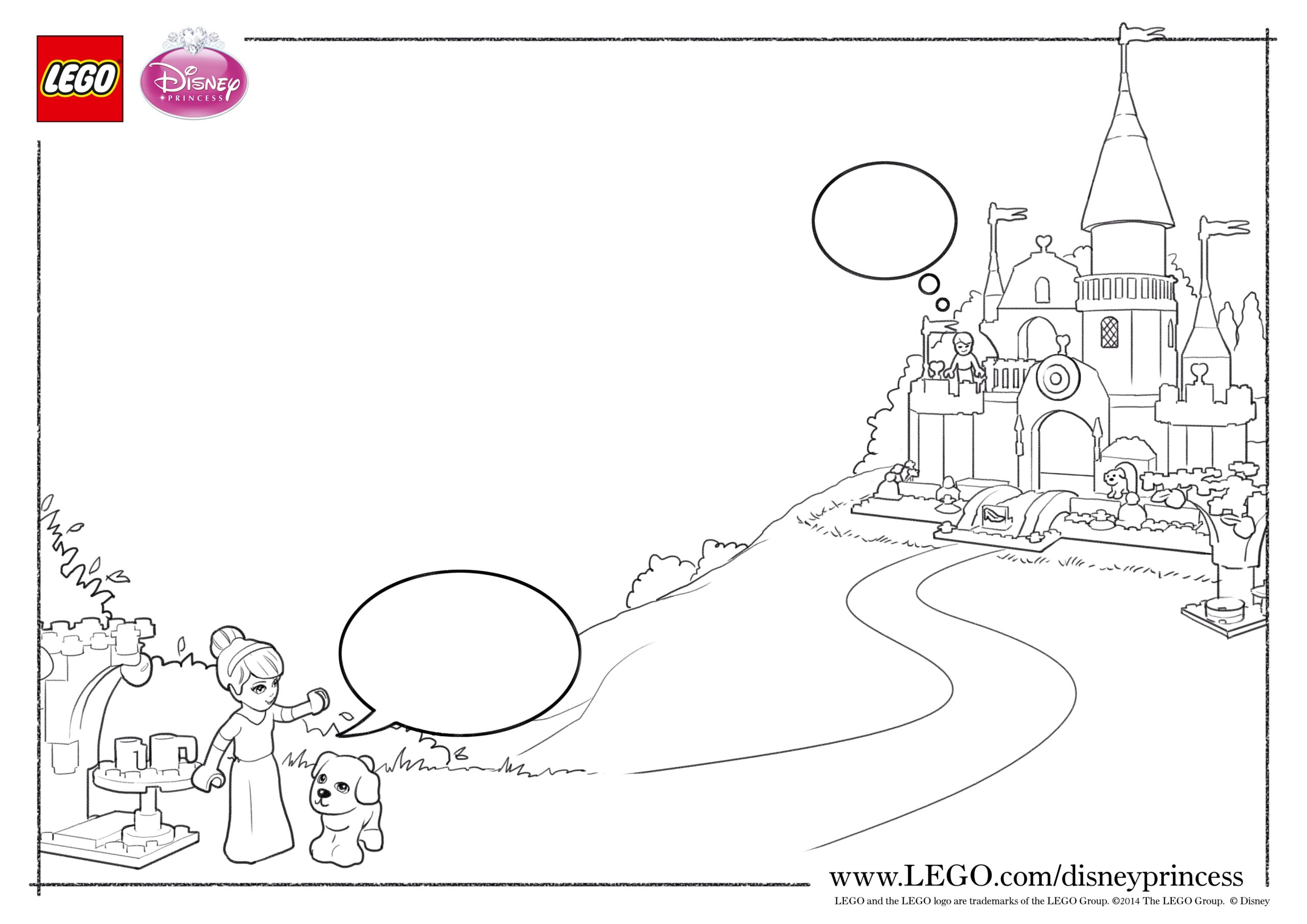 LEGO Disney Princess Coloring Pages The Family Brick