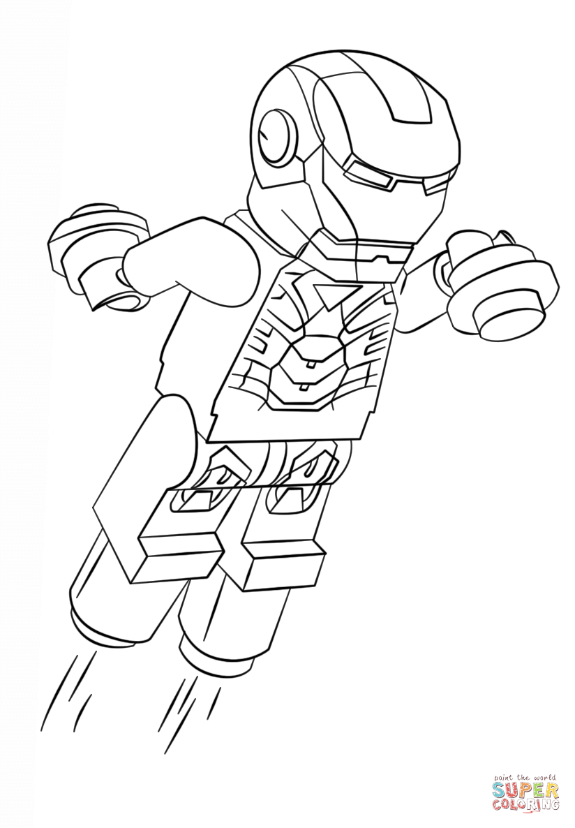 iron man colouring in pages