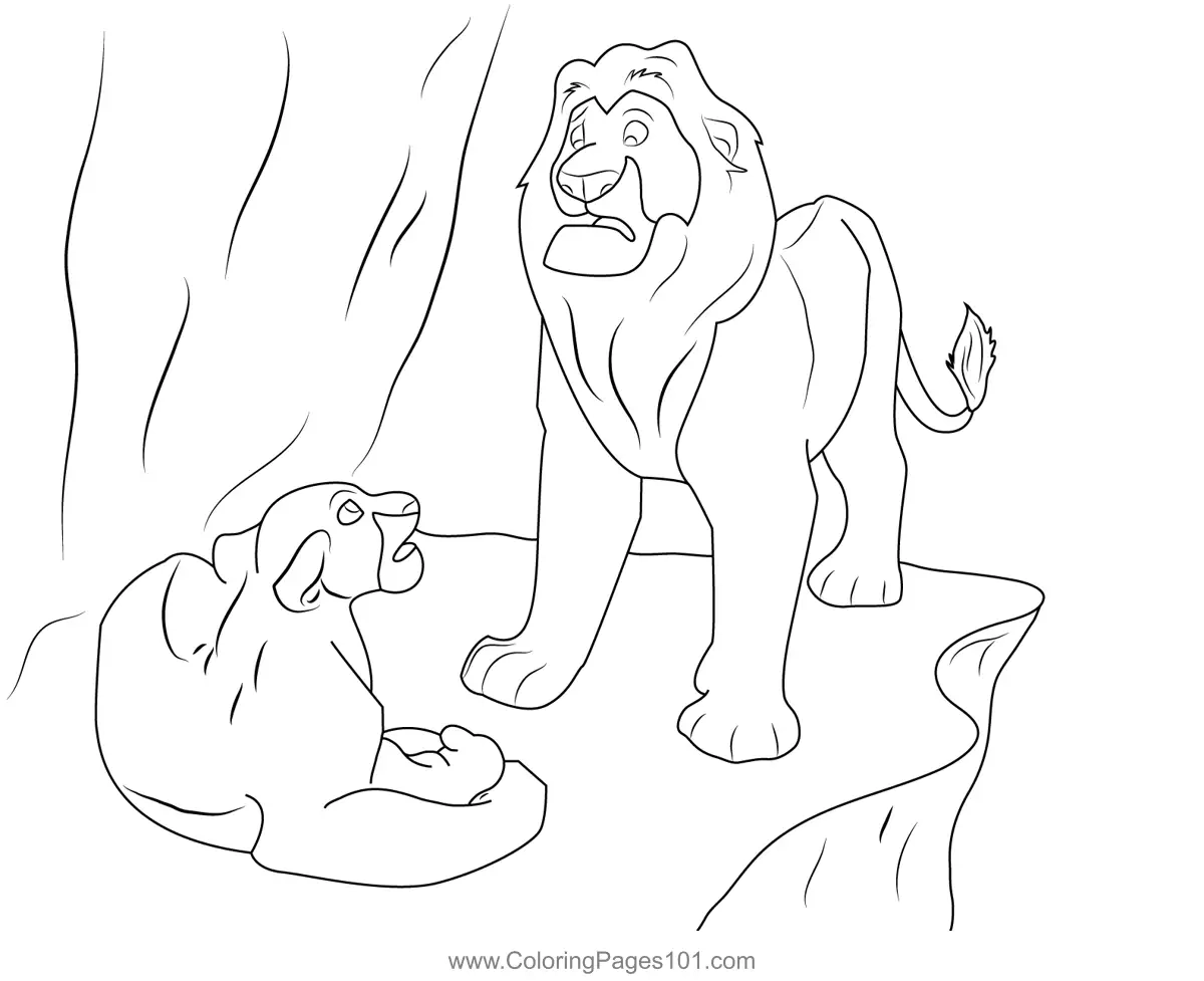 lion king colouring in pages
