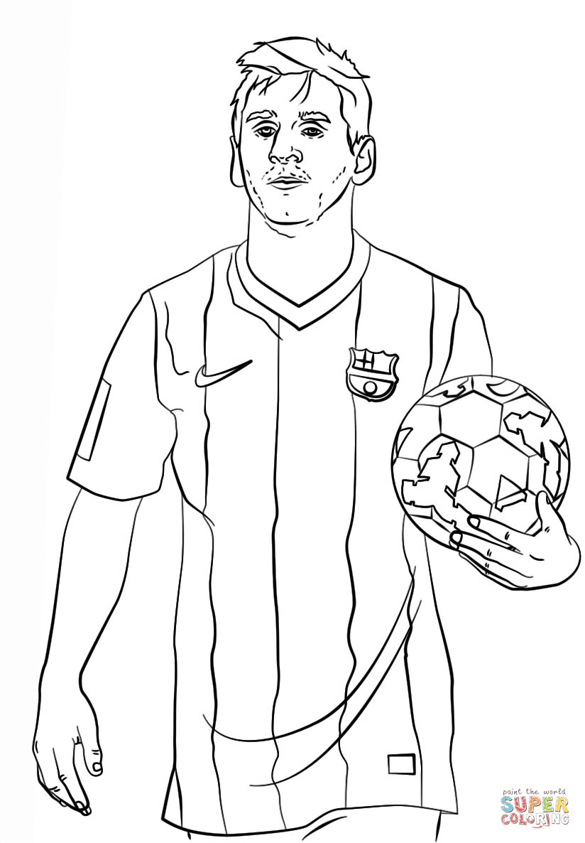 soccer messi coloring pages