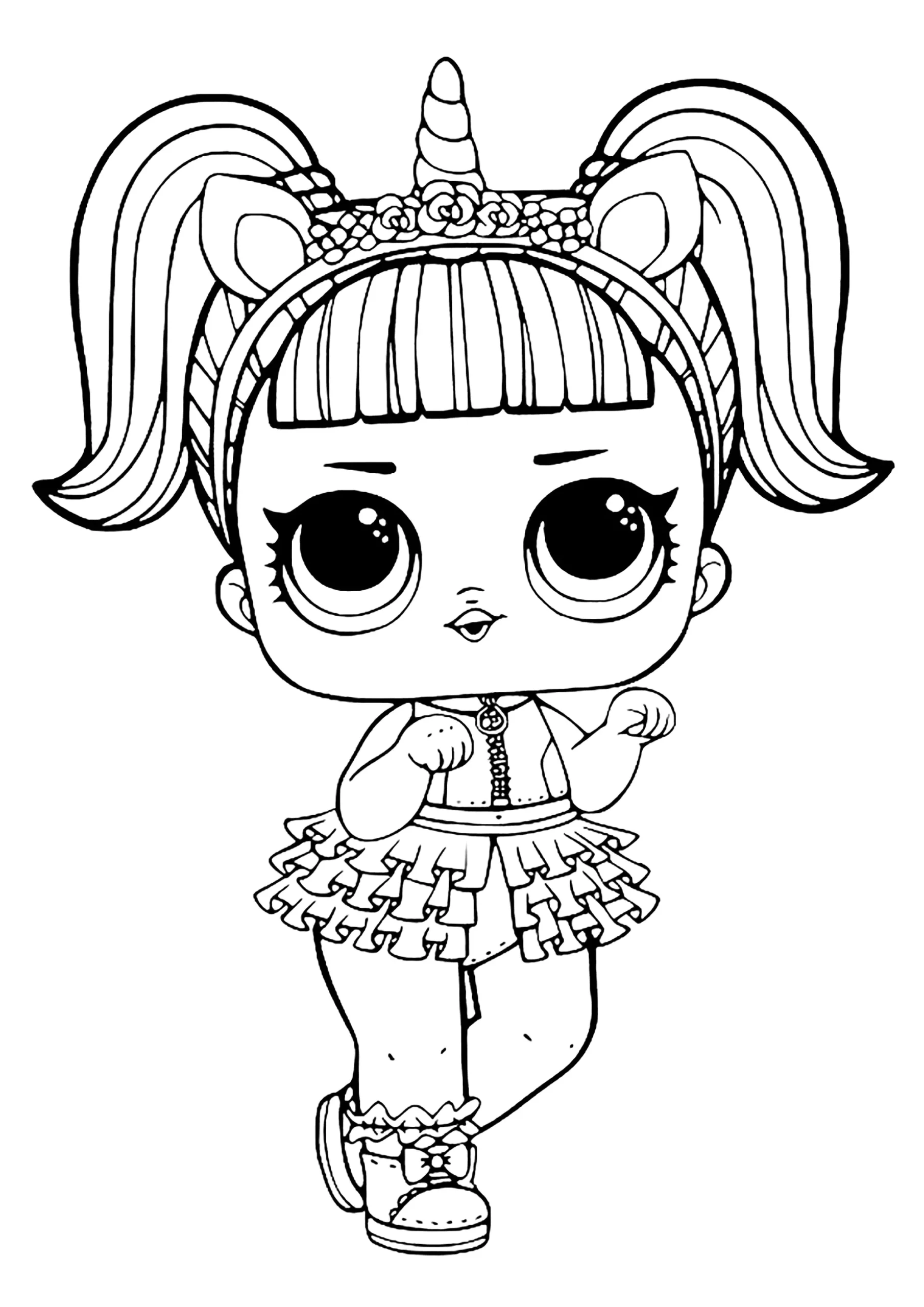 LOL Surprise Doll With Unicorn Headband LOL Surprise Dolls Coloring Pages LOL Surprise Doll With Unicorn Headband LOL Surprise Dolls Coloring Pages