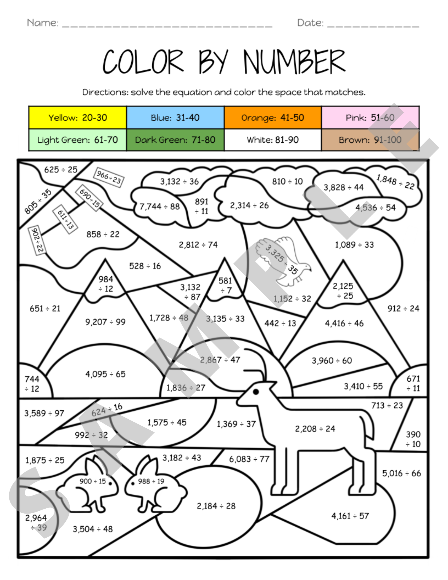Long Division Dividing Equal Groups No Remainders Color By Number Activity Worksheet K 5 Teachers And Students Math Classful Long Division Dividing Equal Groups No Remainders Color By Number Activity Worksheet K 5 Teachers And Students Math Classful