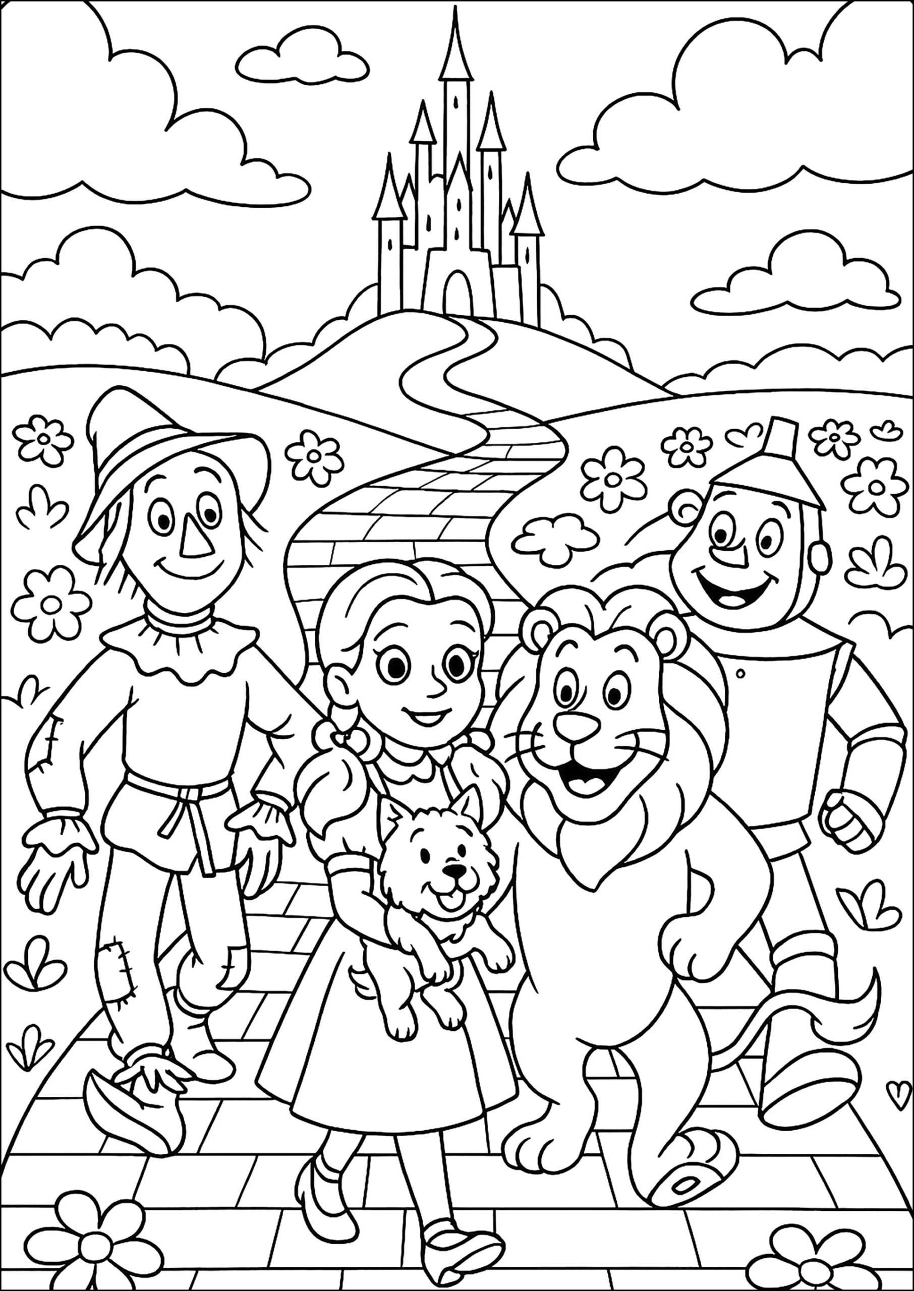 Magical Adventure In The Land Of Oz The Wizard Of Oz Coloring Pages