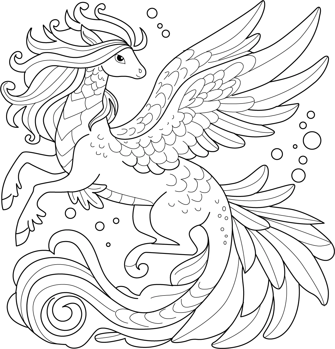 Magical Creature Coloring Page