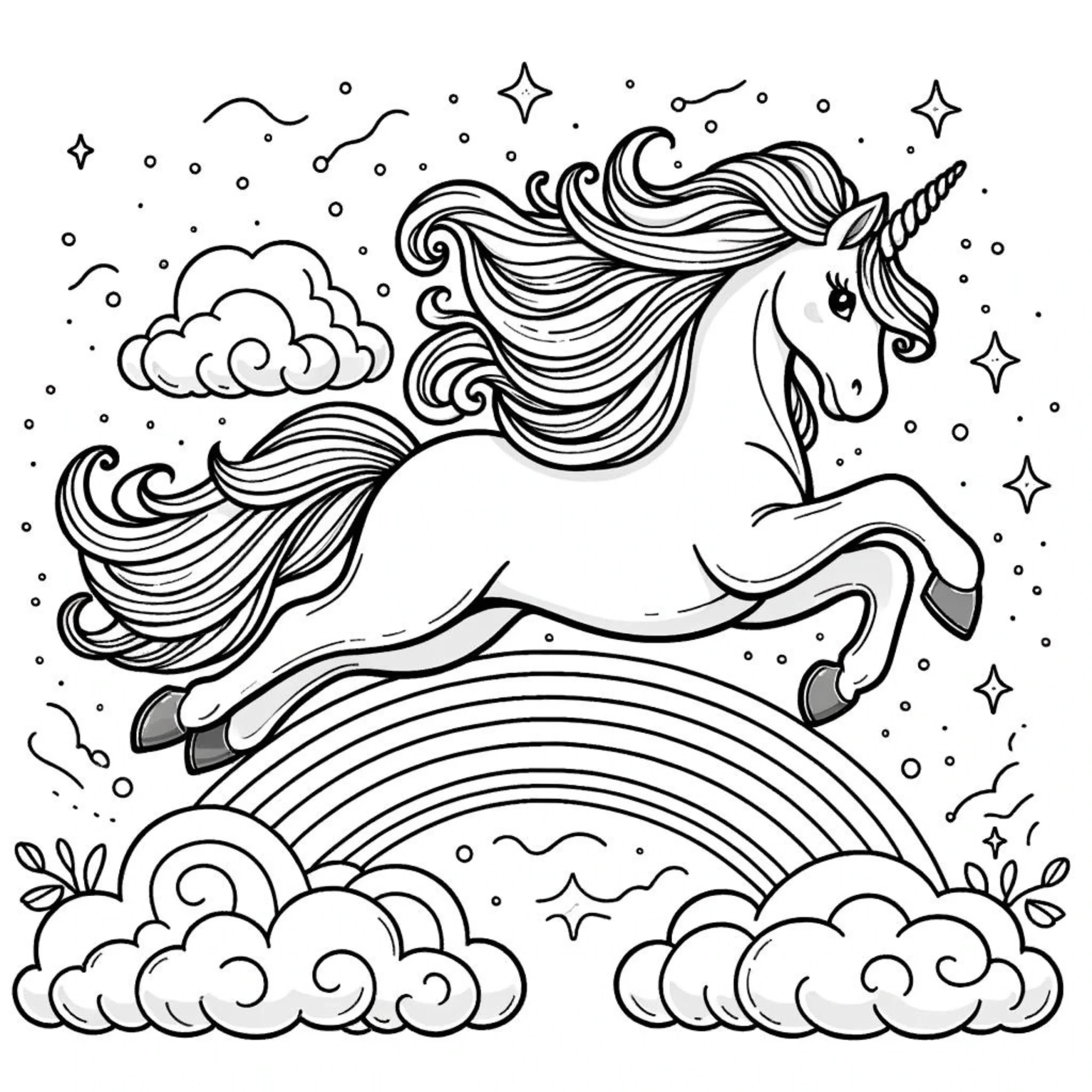 Magical Unicorn Coloring Pages Printable Leaping Unicorns With Stars Clouds And Rainbow Kids Whimsical Coloring Book Art Etsy Israel Magical Unicorn Coloring Pages Printable Leaping Unicorns With Stars Clouds And Rainbow Kids Whimsical Coloring Book Art Etsy Israel