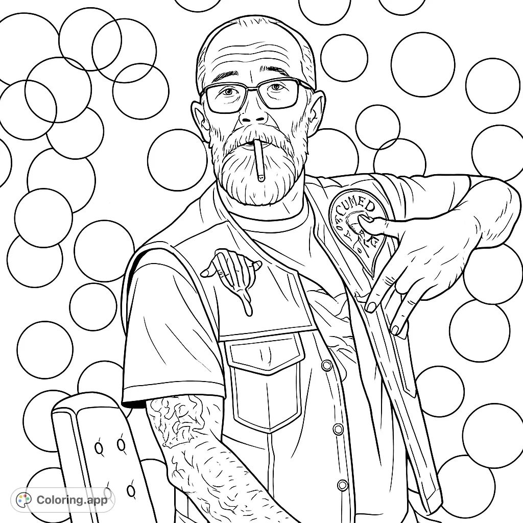 Man With Vest And Bokeh Lights Coloring app Man With Vest And Bokeh Lights Coloring app