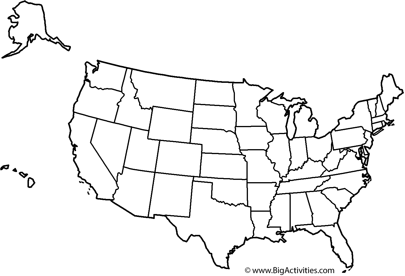 Map Of The United States With Title And States Coloring Page Veteran s Day 