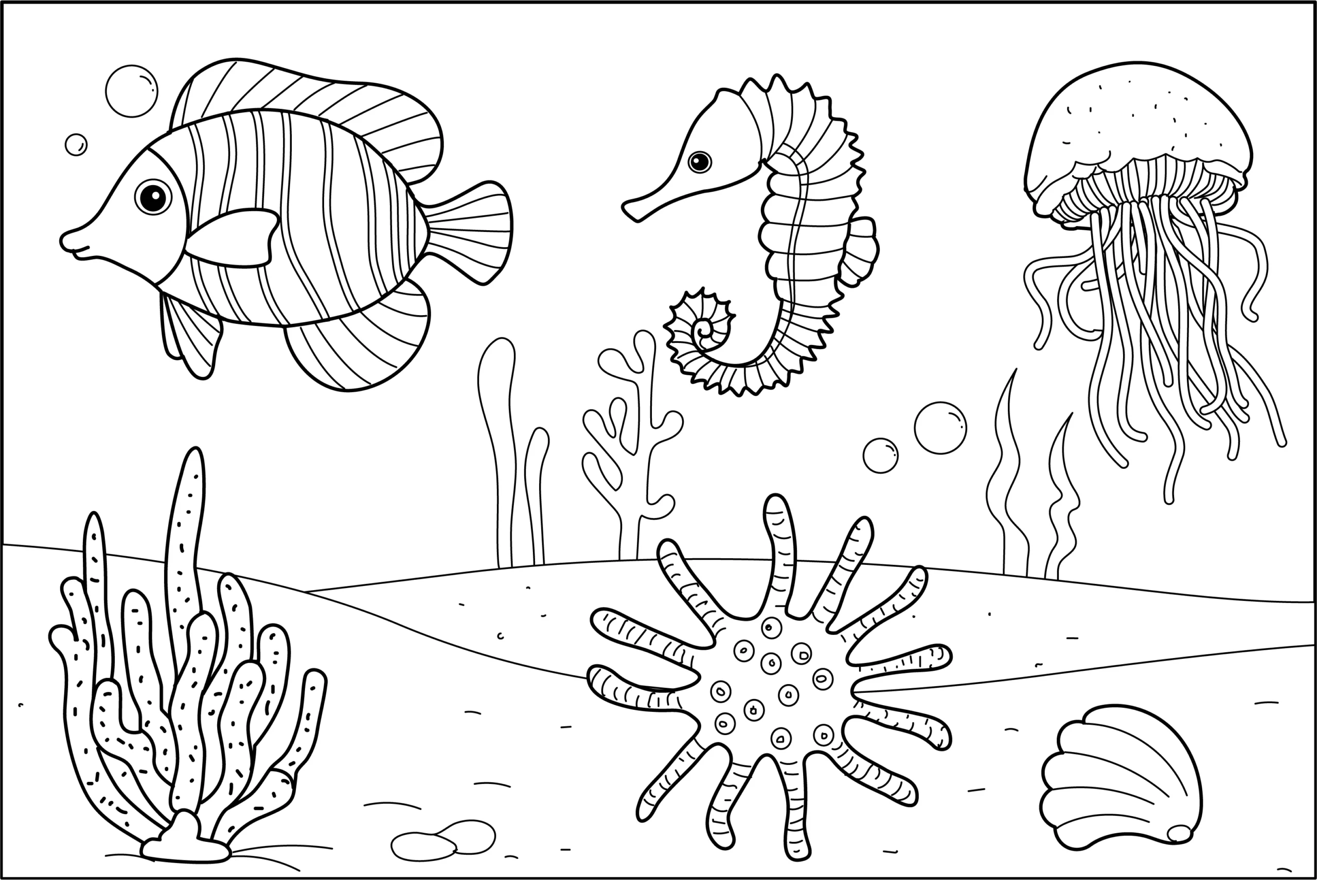 free coloring pages ocean animals