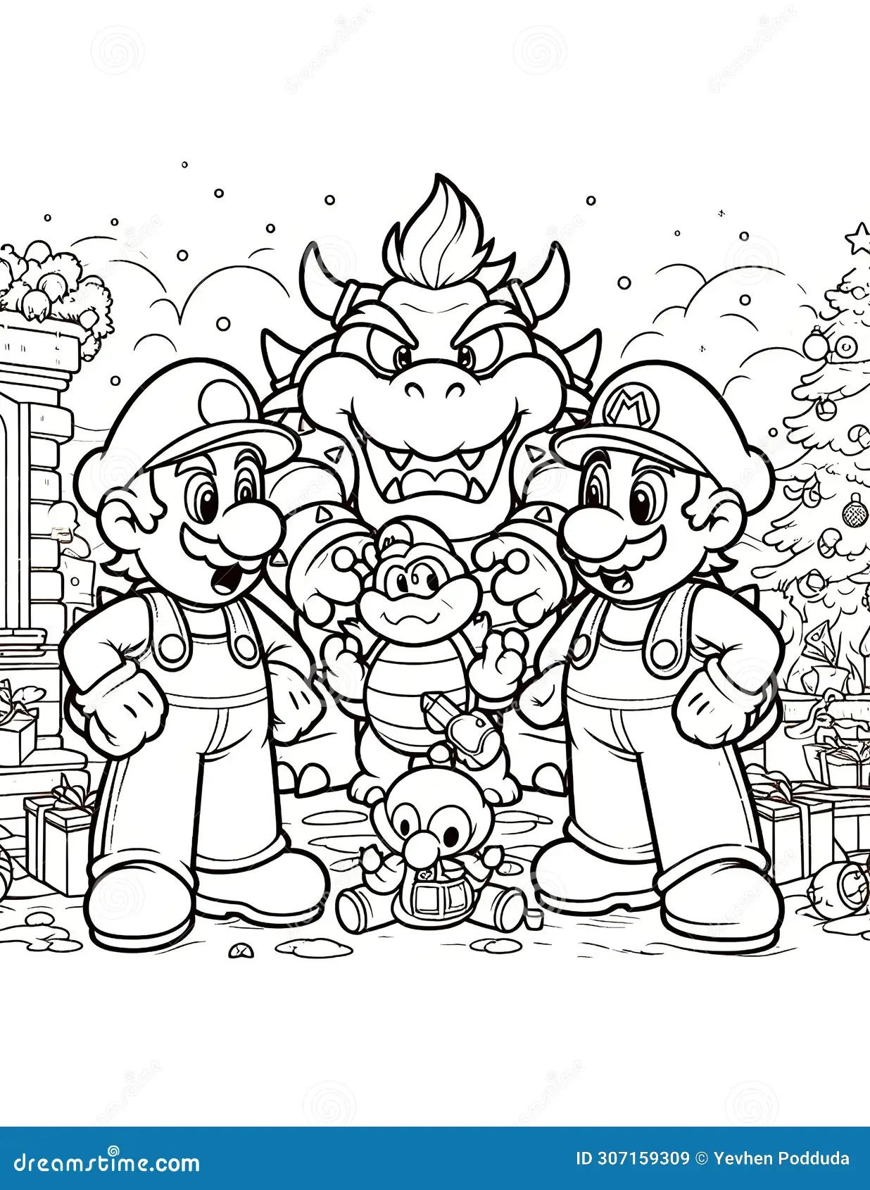 mario and luigi pictures to color