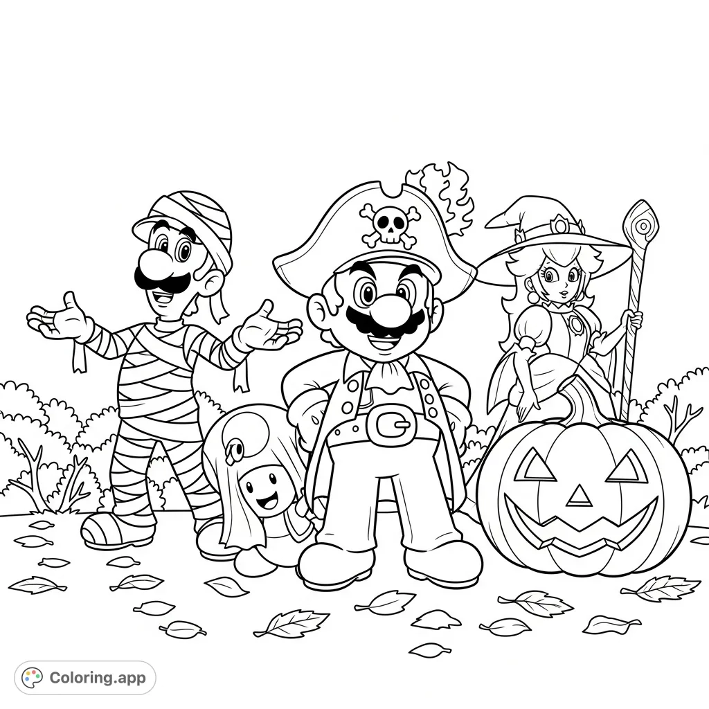 mario and luigi coloring page