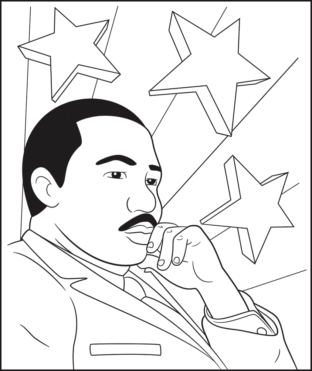 Martin Luther King Jr Free Coloring Page For Kids Martin Luther King Jr Free Coloring Page For Kids