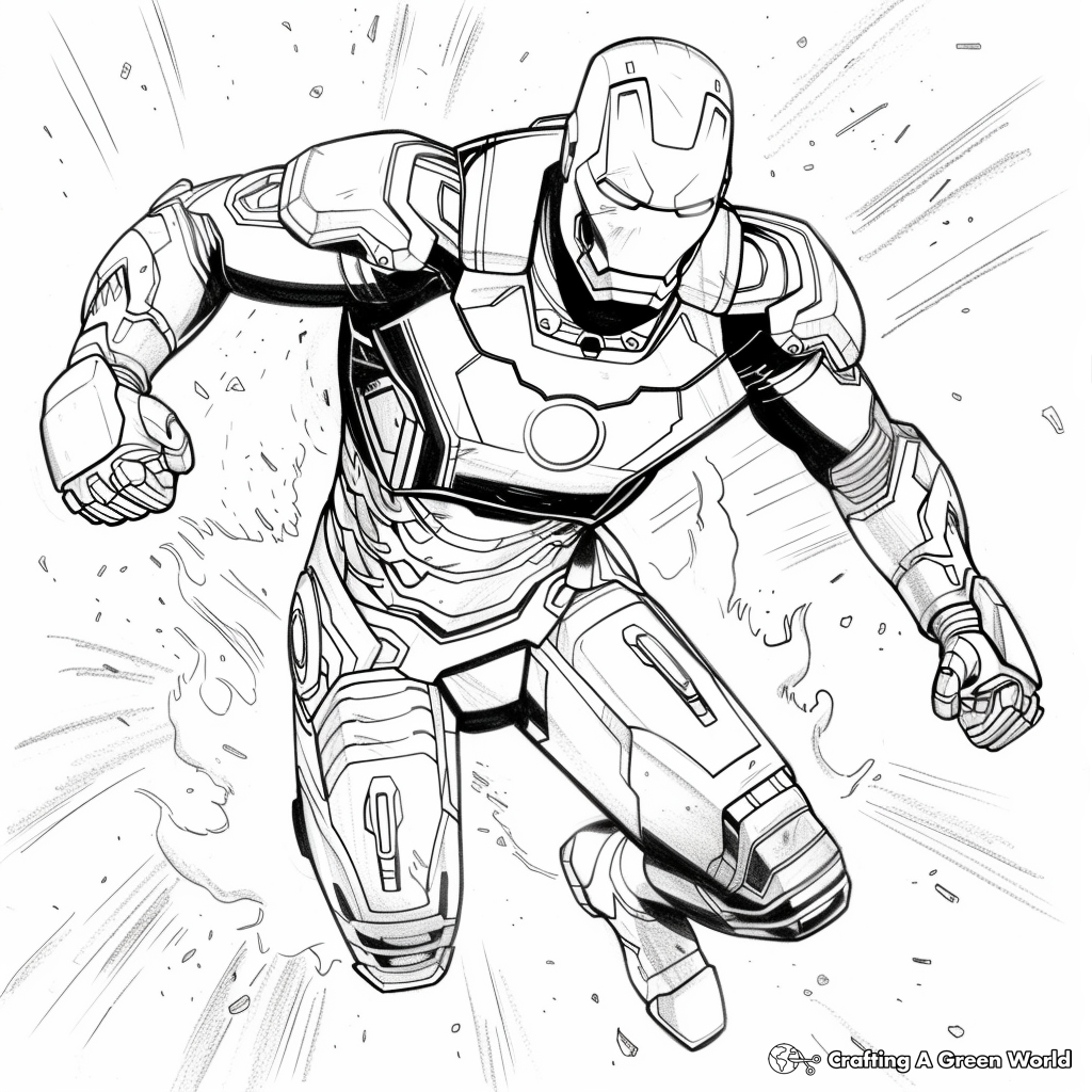 easy simple ironman coloring pages