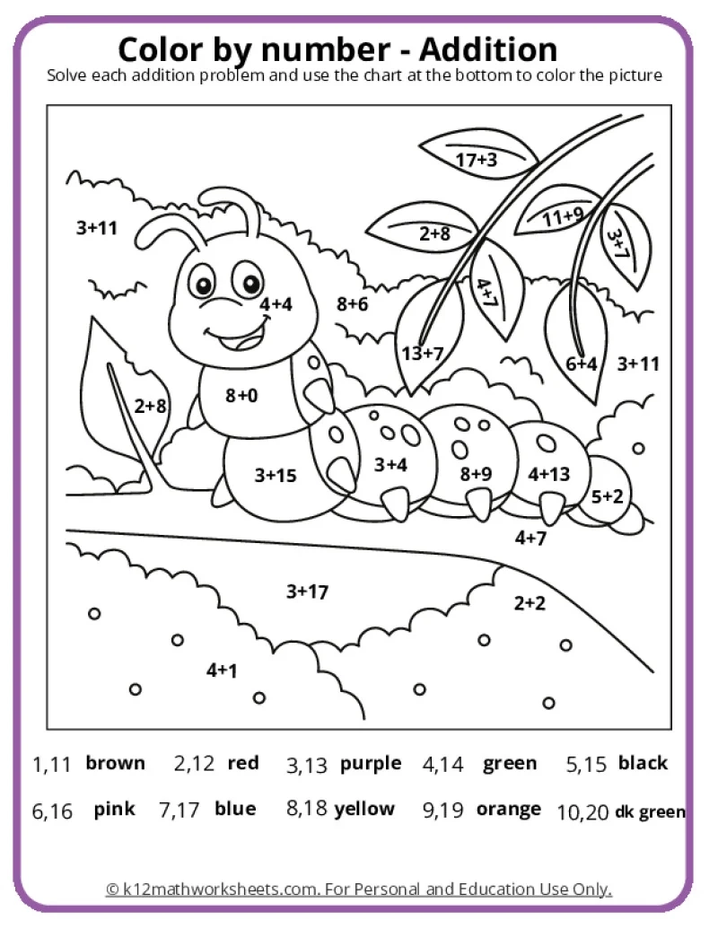 Math Coloring Pages Printable PDFs By K12mathworksheets Math Coloring Pages Printable PDFs By K12mathworksheets