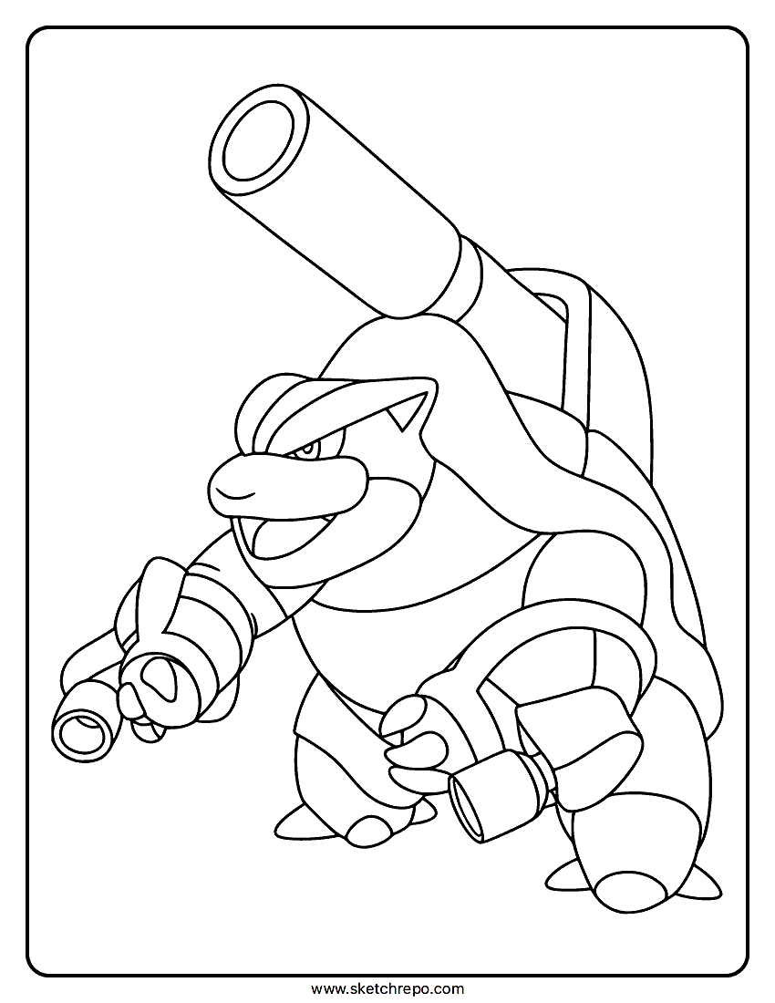 blastoise pokemon coloring page