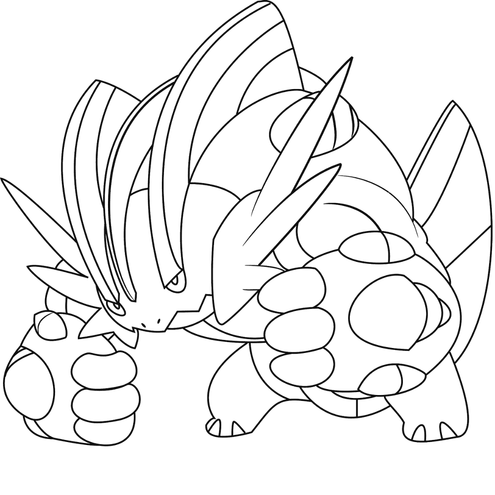 Mega Swampert Pokemon Coloring Page Free Printable Mega Swampert Pokemon Coloring Page Free Printable