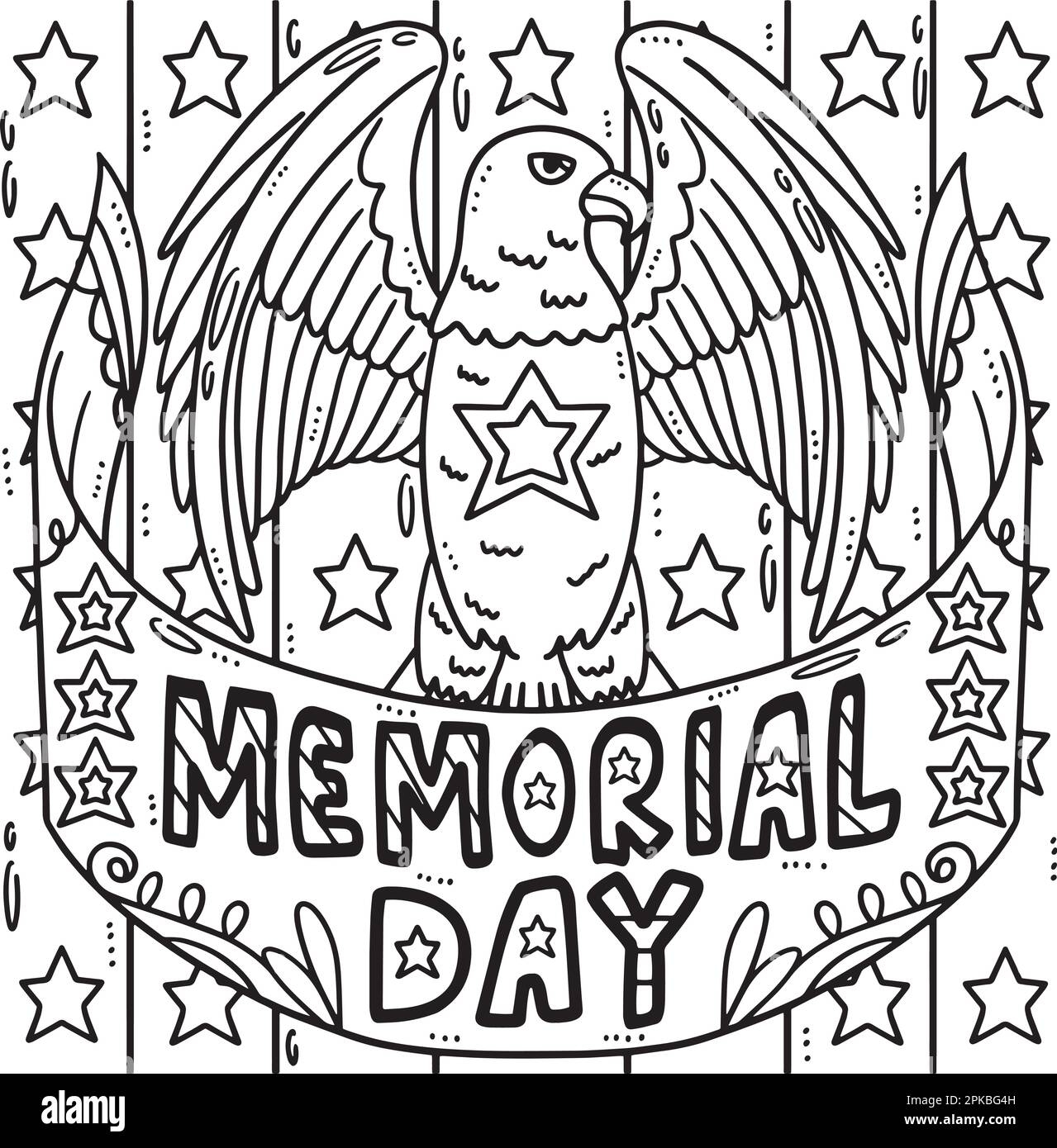 Memorial Day Coloring Page For Kids Stock Vector Image Art Alamy Memorial Day Coloring Page For Kids Stock Vector Image Art Alamy