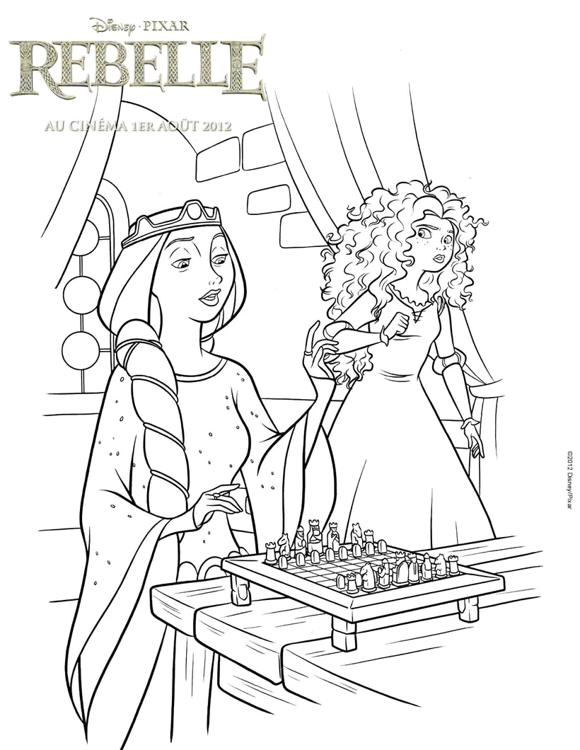Merida And Her Mother Brave Coloring Pages Merida And Her Mother Brave Coloring Pages