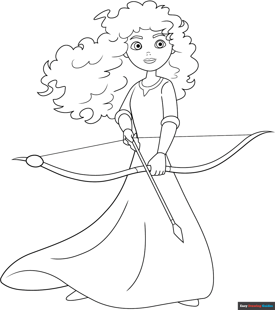 Merida From Brave Coloring Page Easy Drawing Guides Merida From Brave Coloring Page Easy Drawing Guides