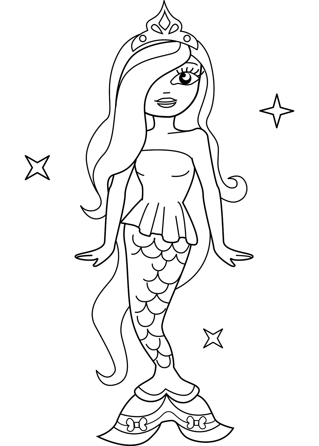 Mermaid Barbie Coloring Page Free Printable