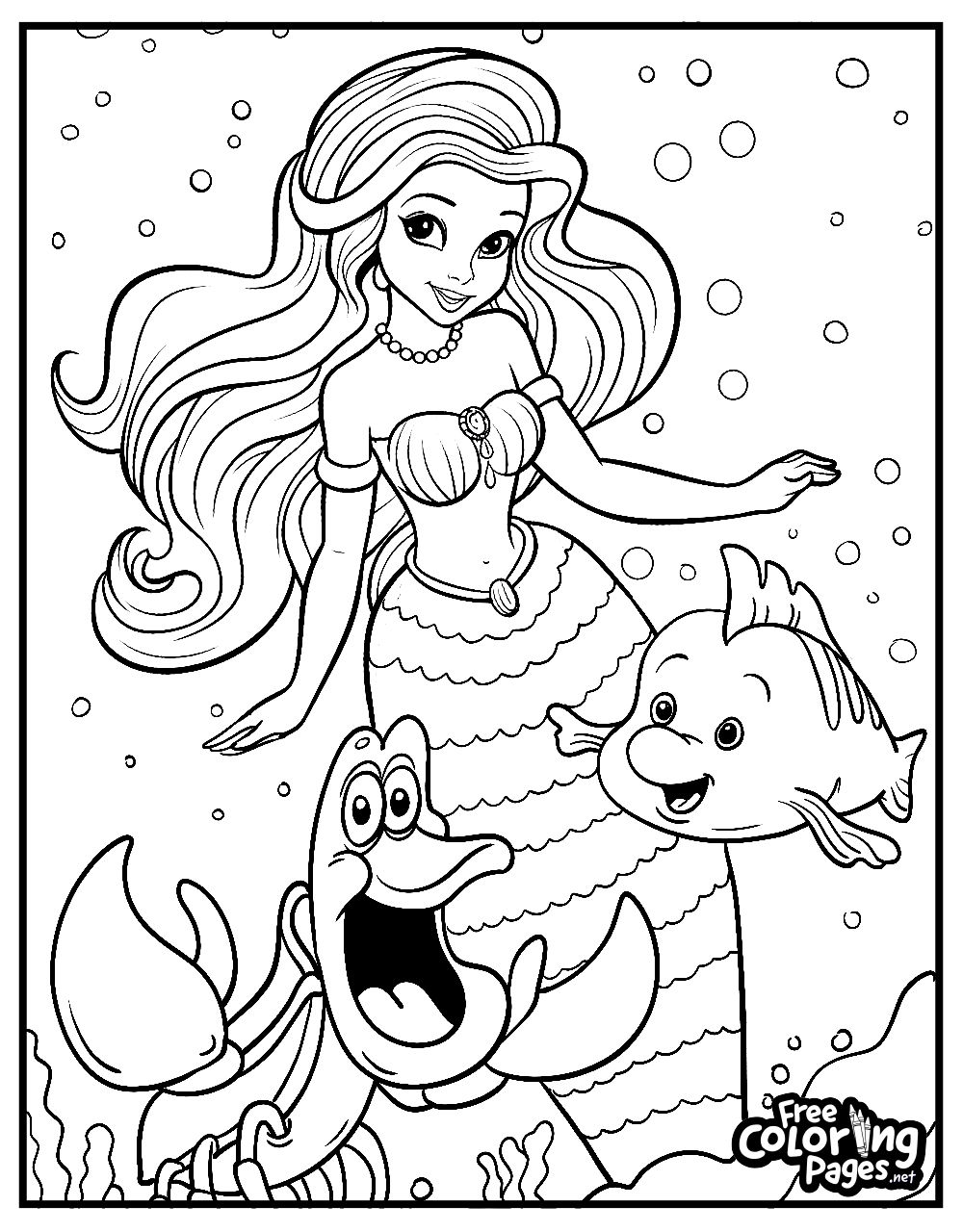 princess coloring pages ariel