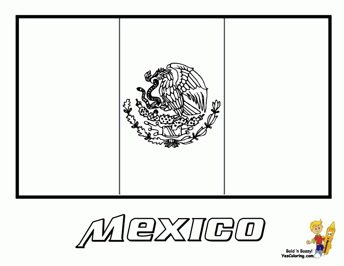 mexican flag coloring page