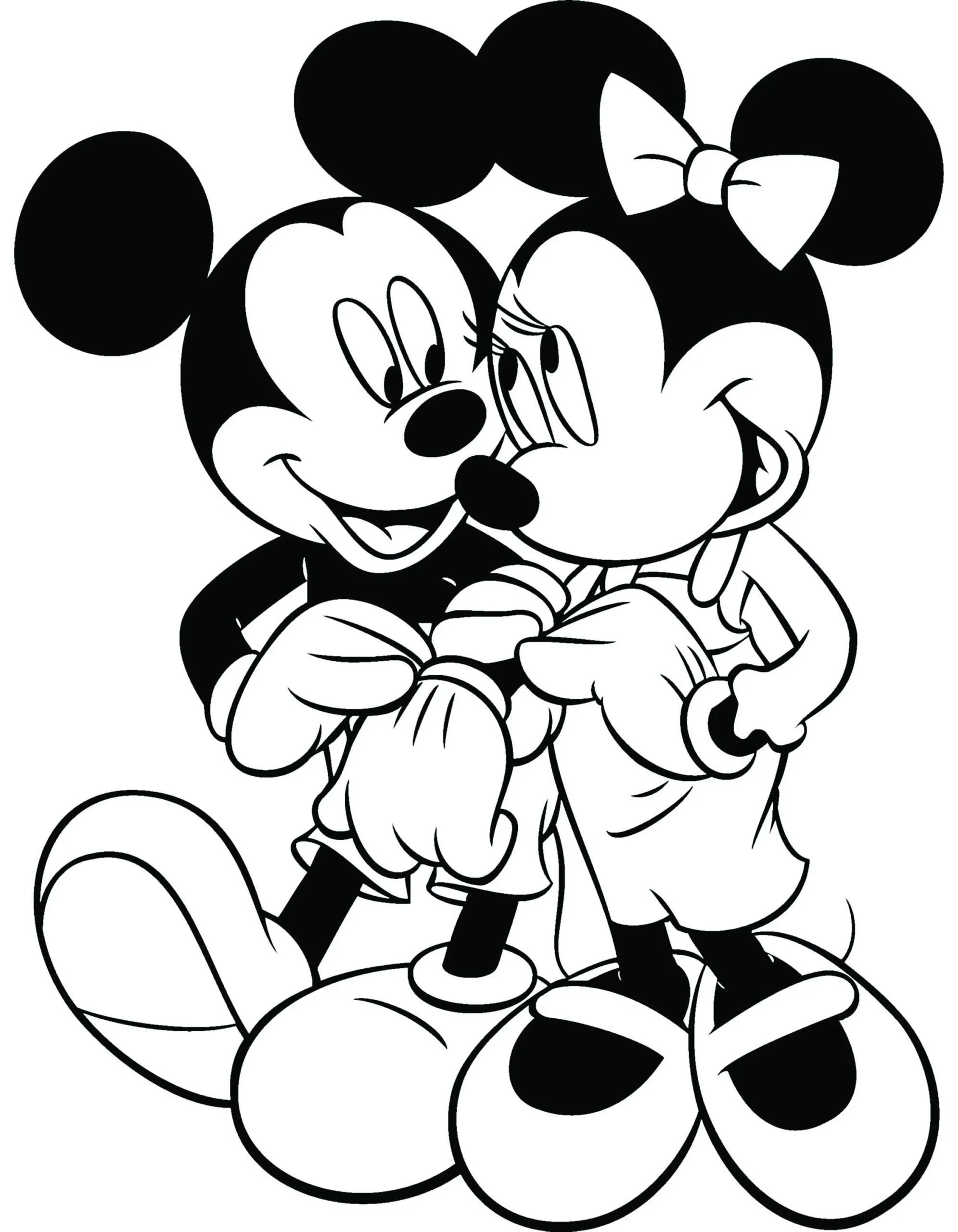 Mickey And Minnie Coloring Pages For Kids PDF Etsy