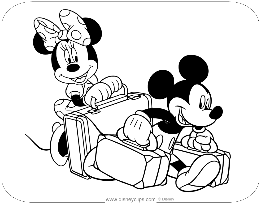 mickey minnie mouse coloring pages