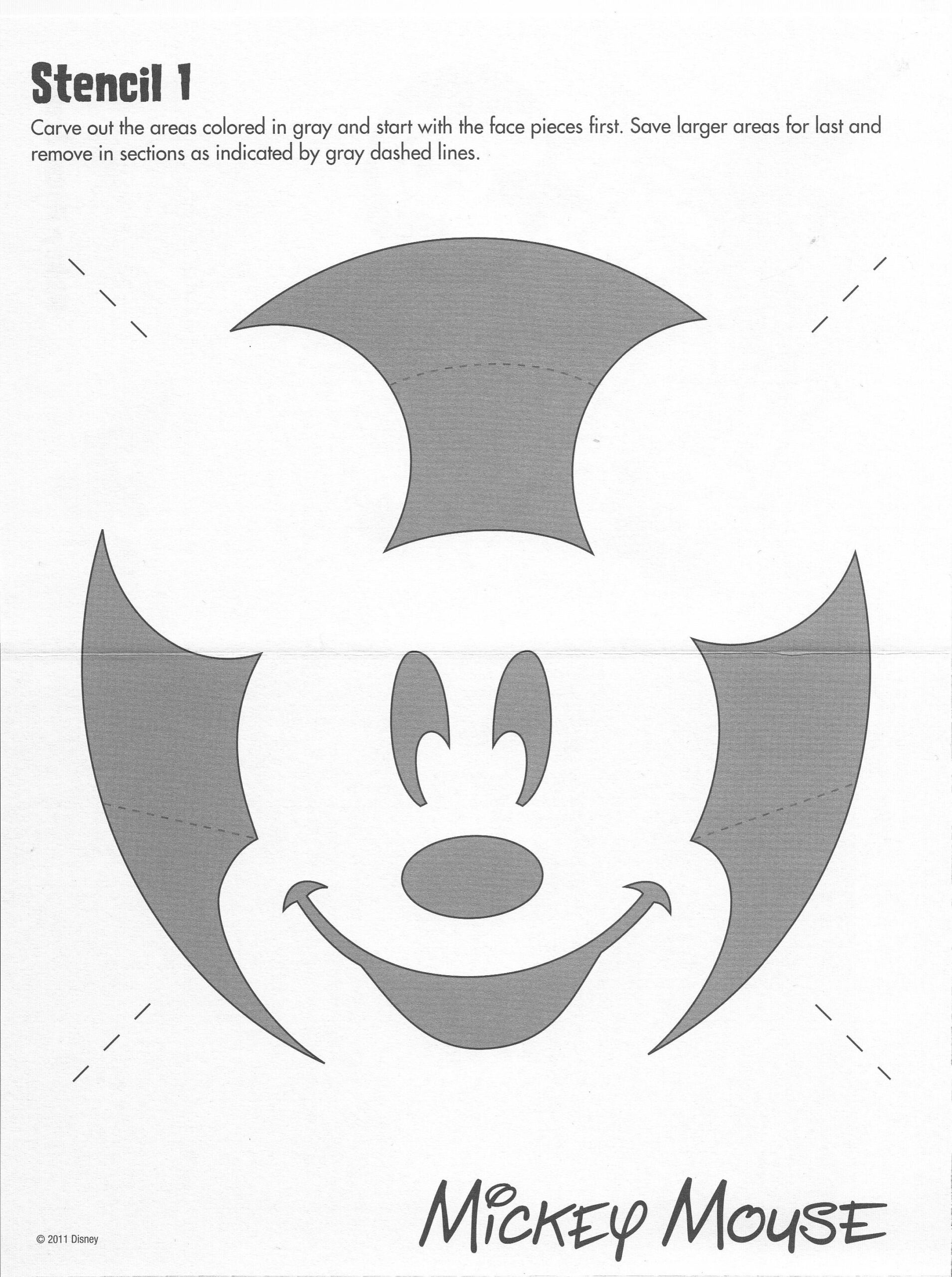 Mickey Mouse Free Pumpkin Stencil Pumpkin Pattern Pumpkin Template Jack o lantern Stencil R PumpkinStencils