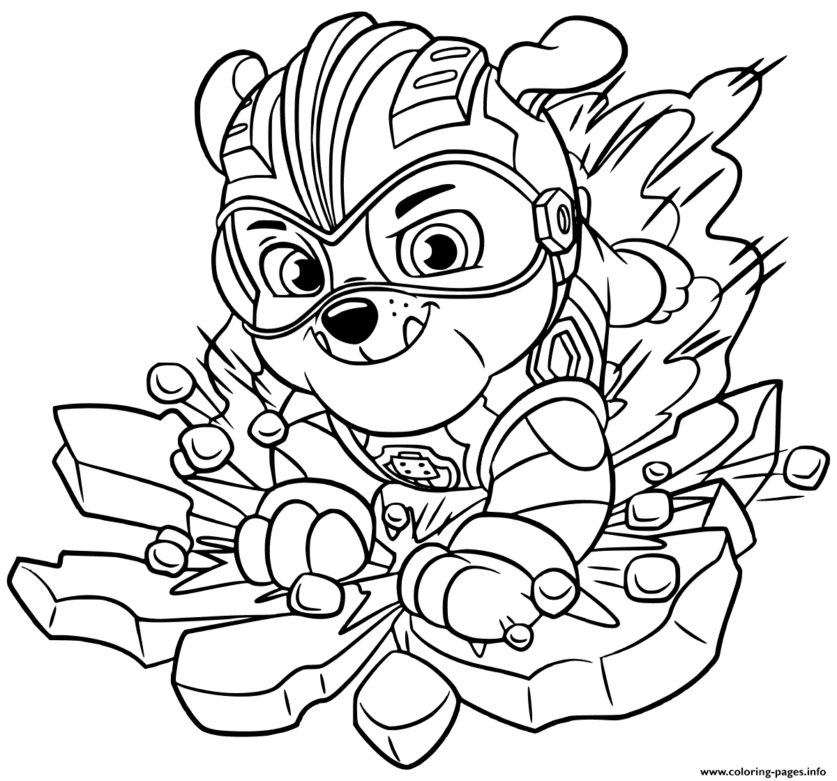 mighty pups coloring pages