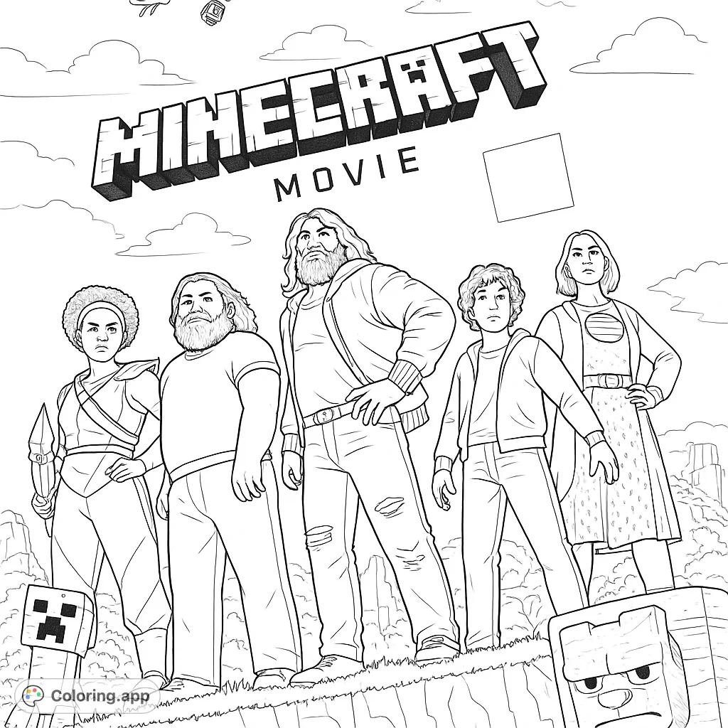 Minecraft Movie Adventure Coloring app Minecraft Movie Adventure Coloring app
