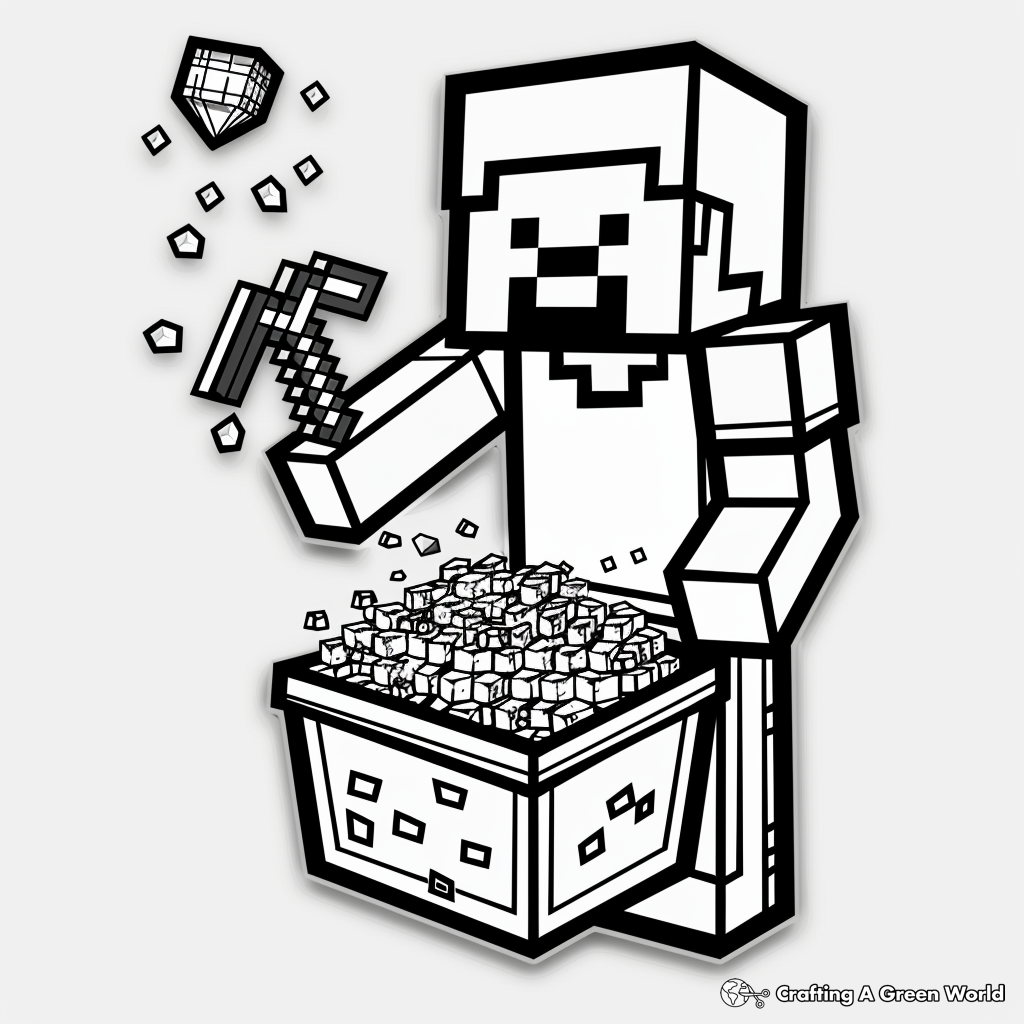 Minecraft Steve Coloring Pages Free Printable 