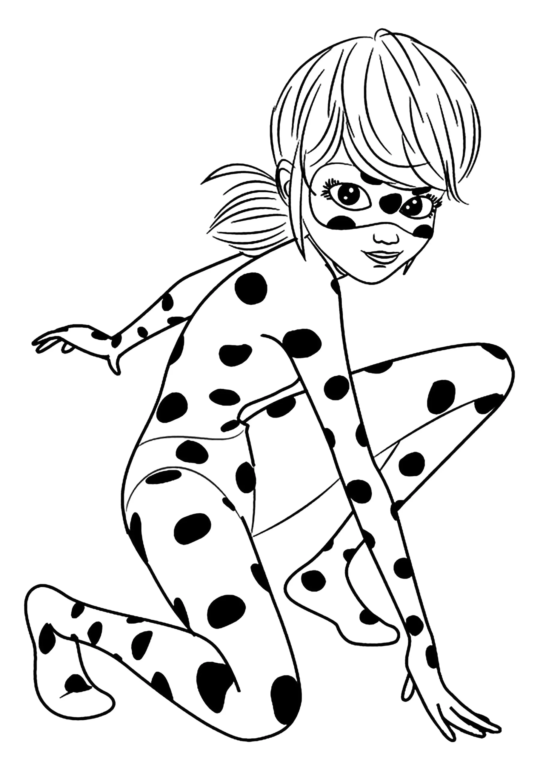 Miraculous Lady Bug Coloring For Children Miraculous LadyBug Coloring Pages