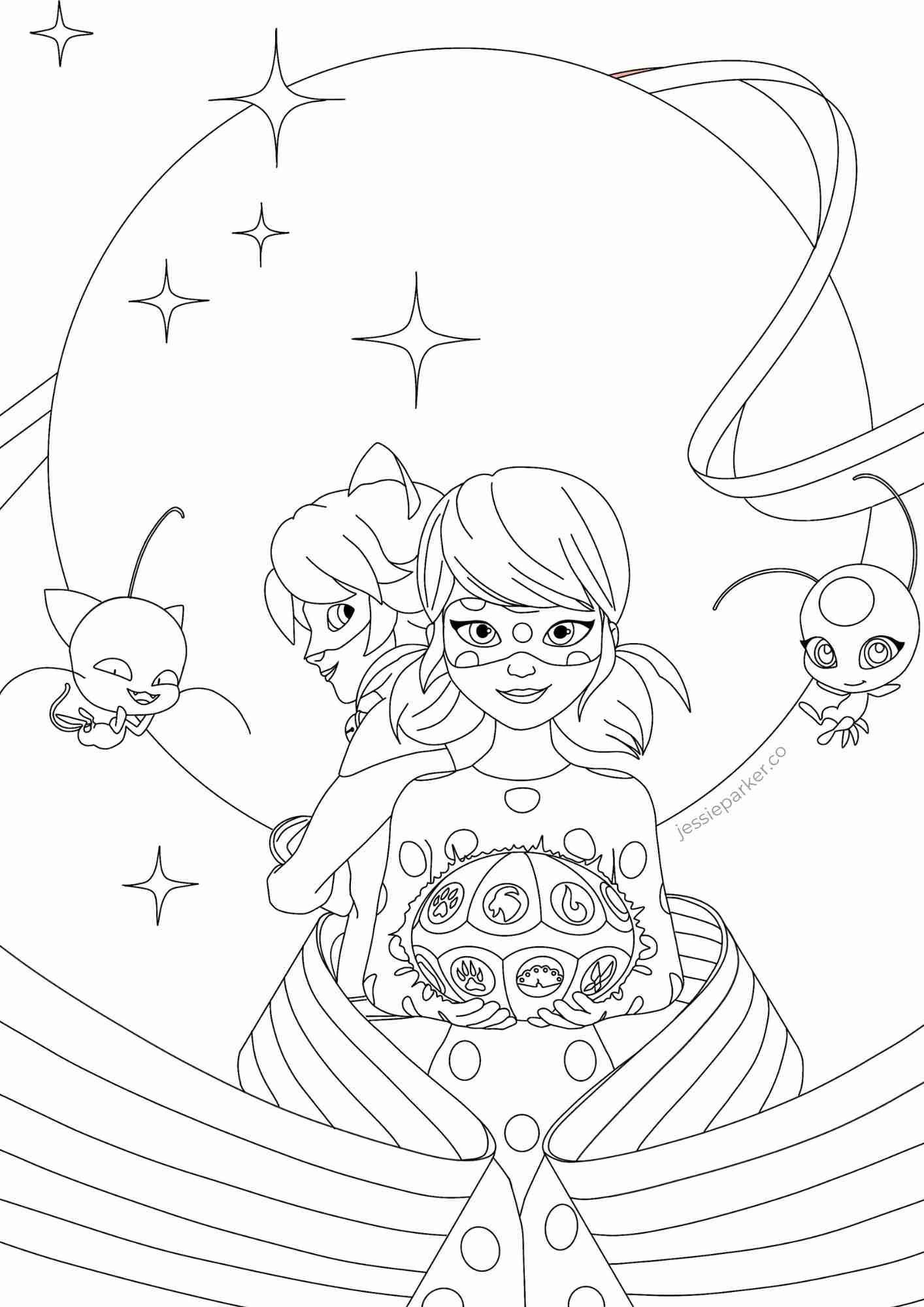 ladybug miraculous coloring pages
