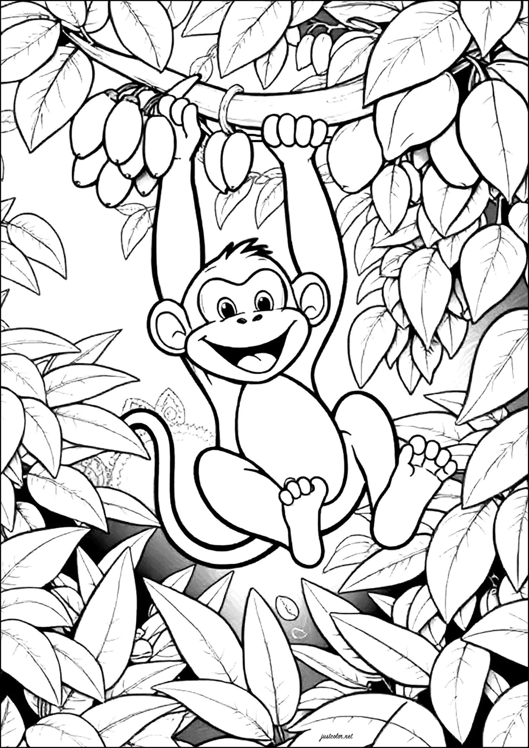 monkey colouring in pages monkey colouring in pages