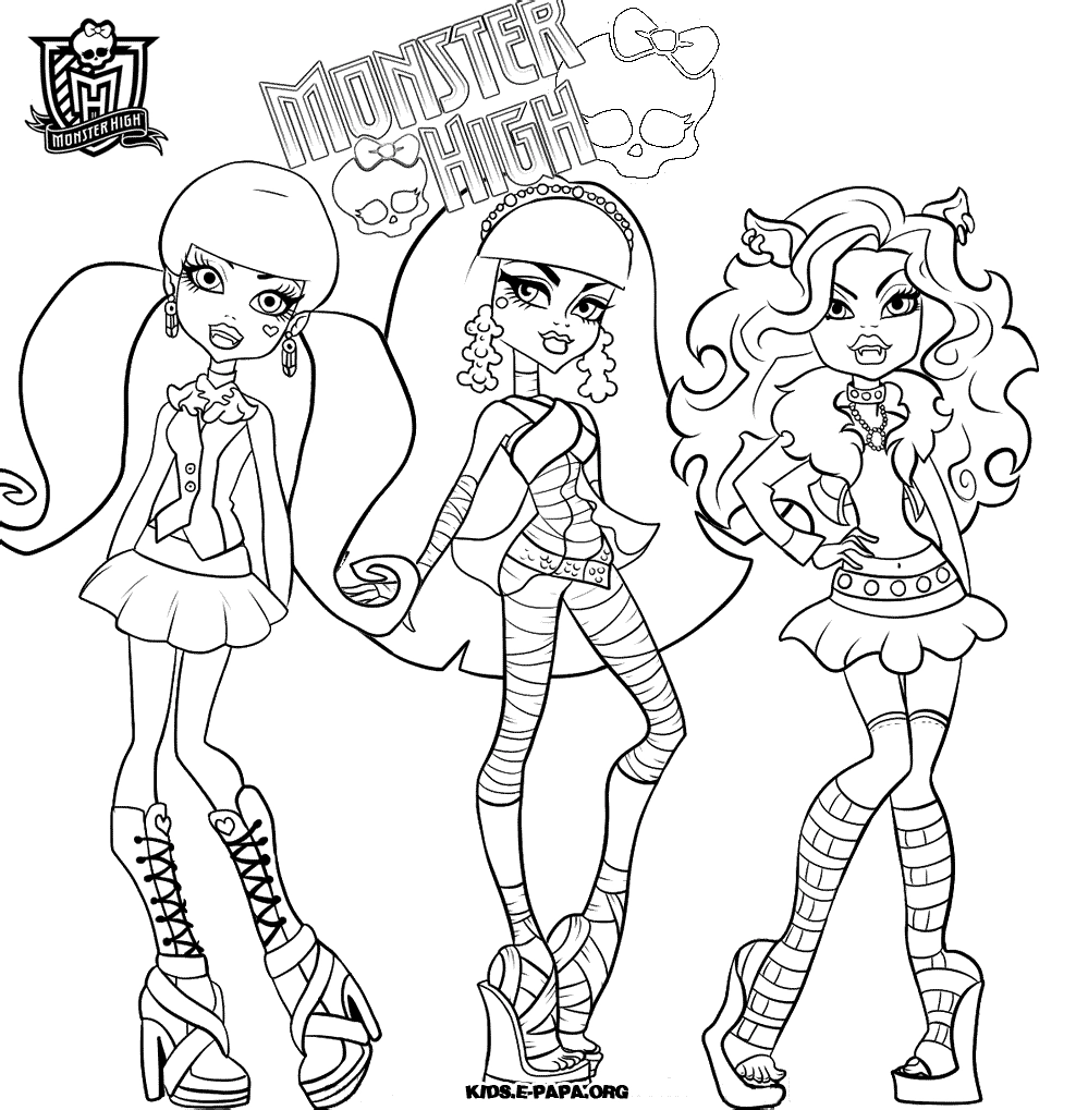 Monster High Coloring Page To Print Monster High Coloring Pages Monster High Coloring Page To Print Monster High Coloring Pages