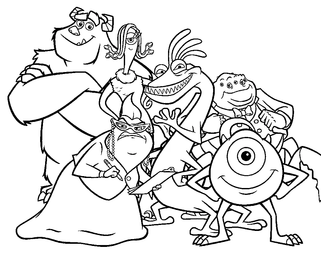 Monsters Inc Coloring Pages To Print Free Printable Coloring Pages