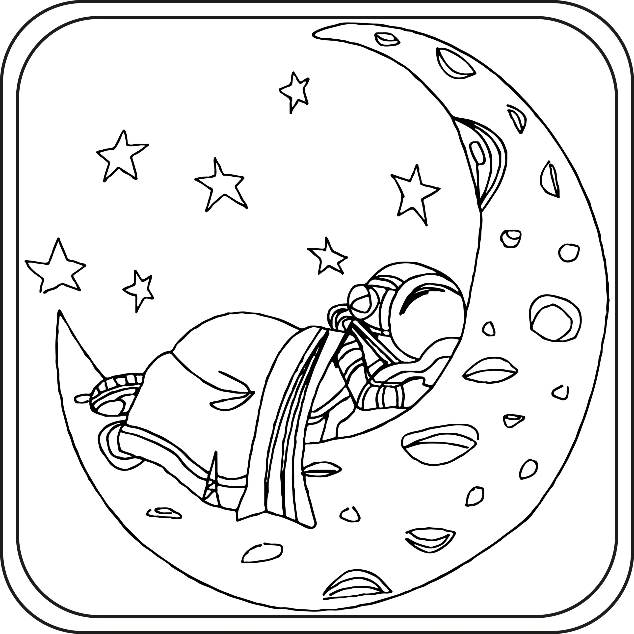 coloring pictures of the moon