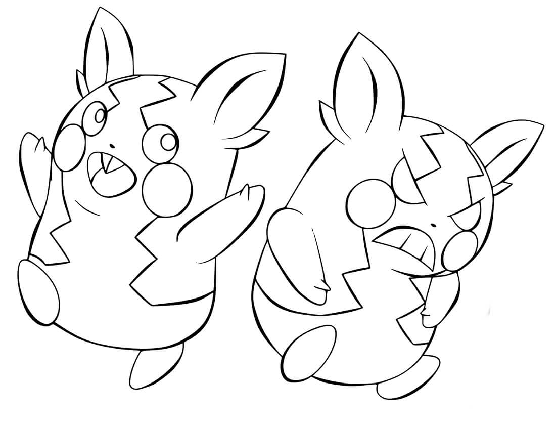 Morpeko Coloring Page