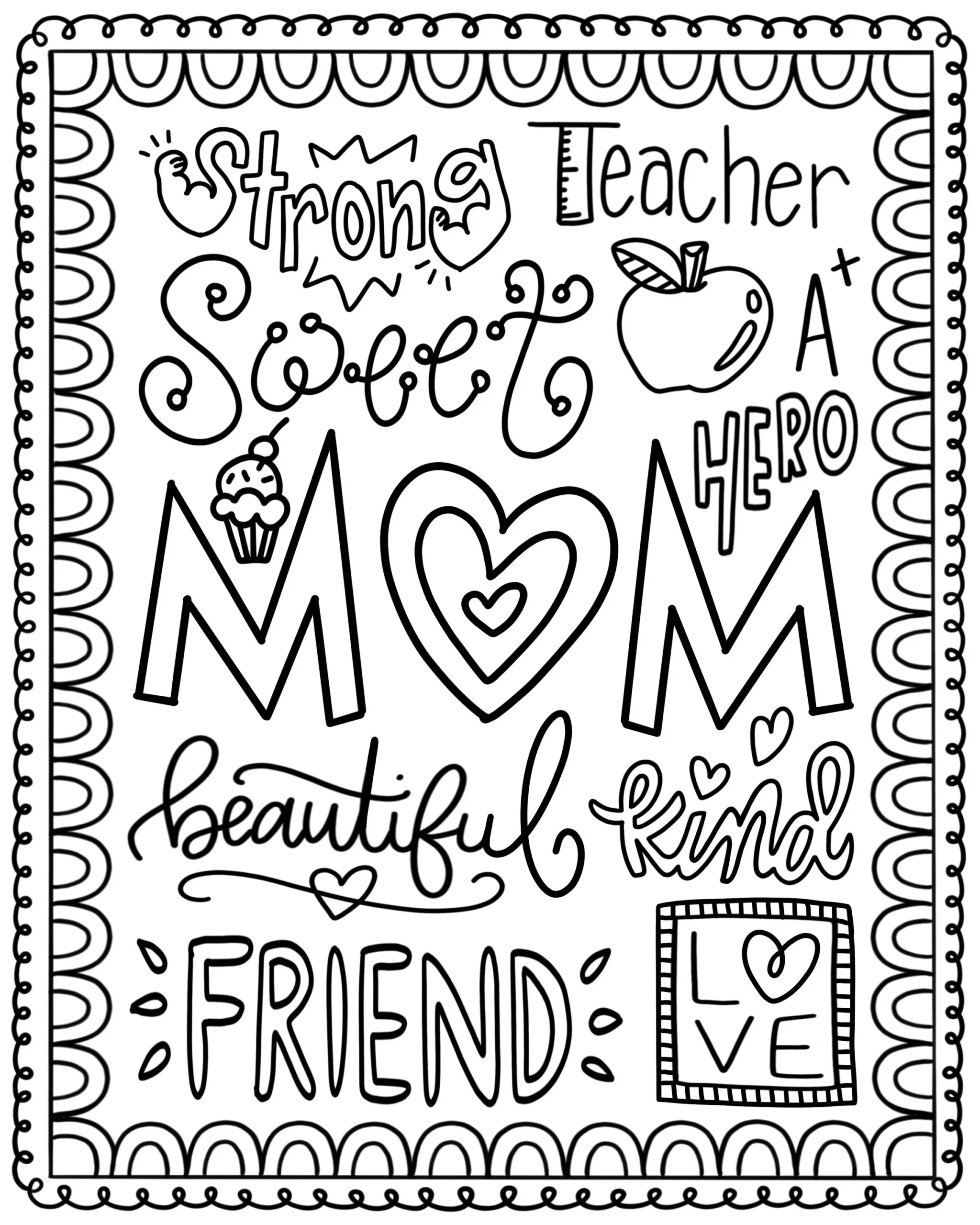 Mother s Day Coloring Page Etsy Mother s Day Coloring Page Etsy